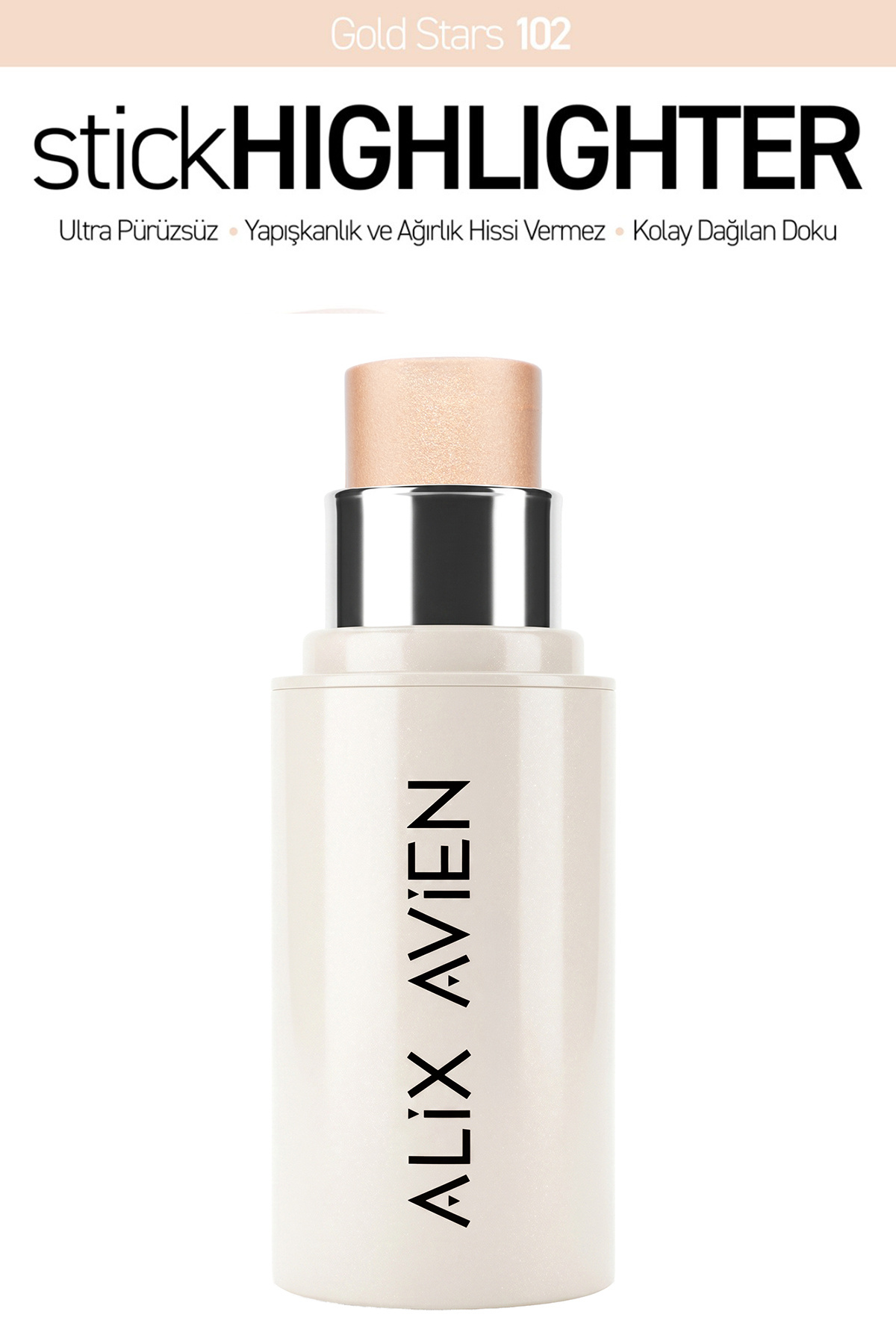 Alix Avien Parlak Işıltılı Nemlendirici Krem Stick Aydınlatıcı - Stick Highlighter 102 Gold Stars - Fiyatı, Yorumları