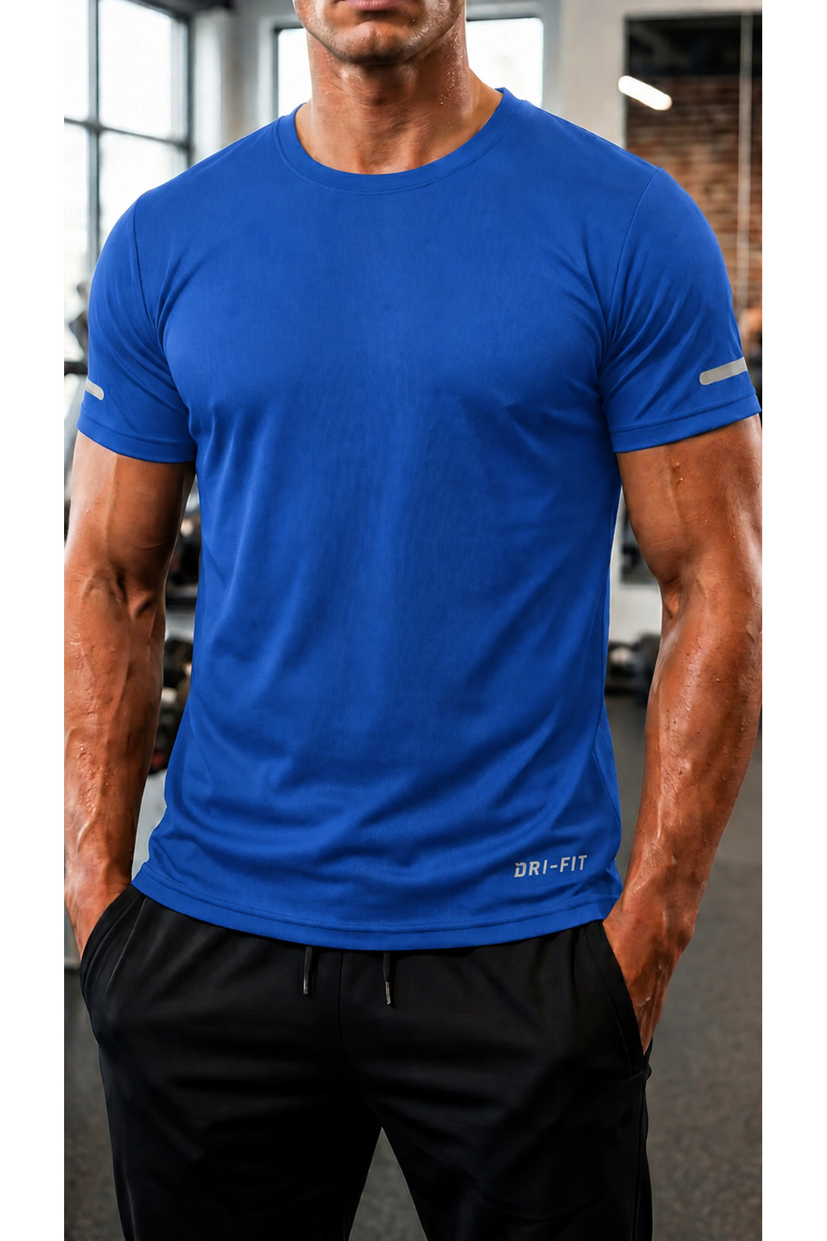Ghassy Co. Men's Moisture Absorbent Quick Dry Athletic Technical Performance Sports T-shirt