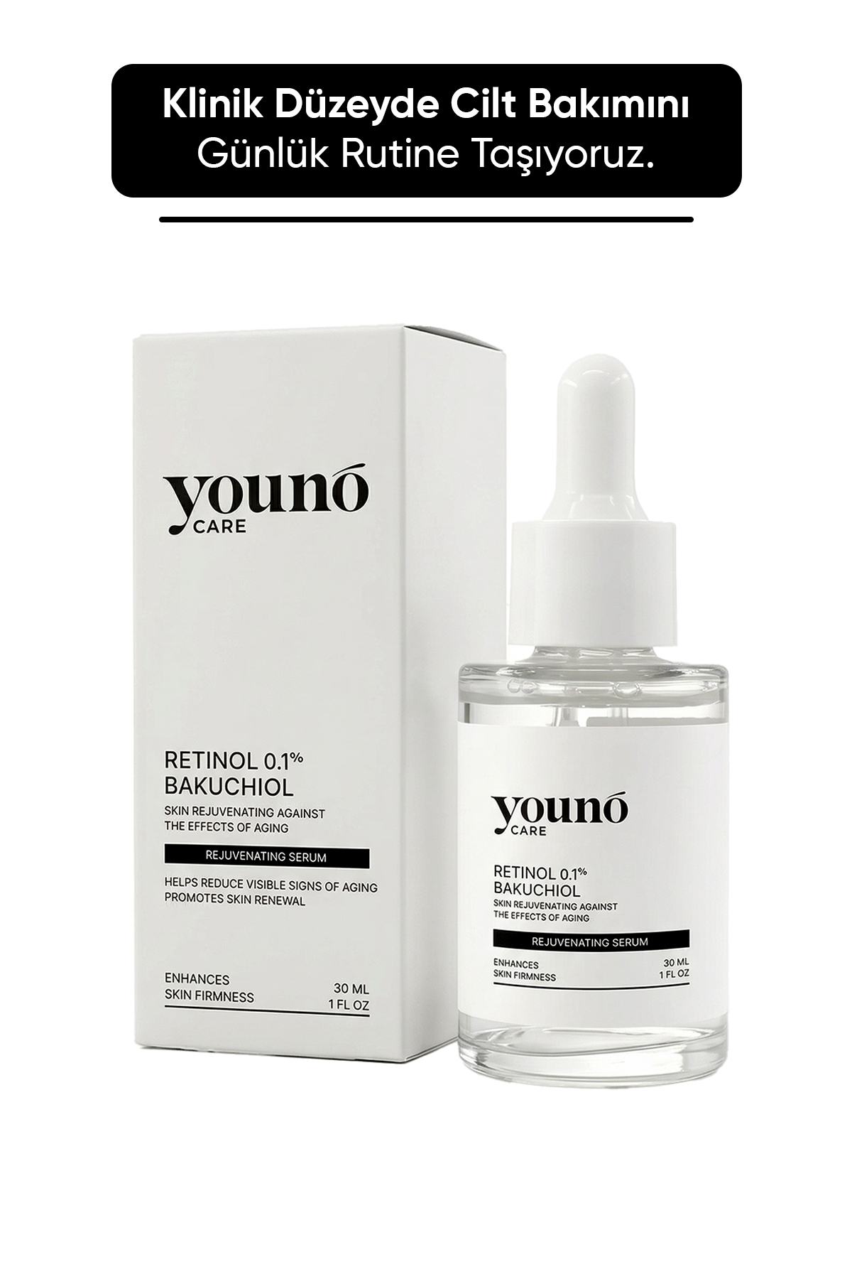Bakuchiol Retinol Serum Yaşlanma Karşıtı 30 ml | Bakuchiol & Retinol | 3'lü Ceramide | Ginseng — YC-SKN-RJS-30 — تصویر 4 از 8