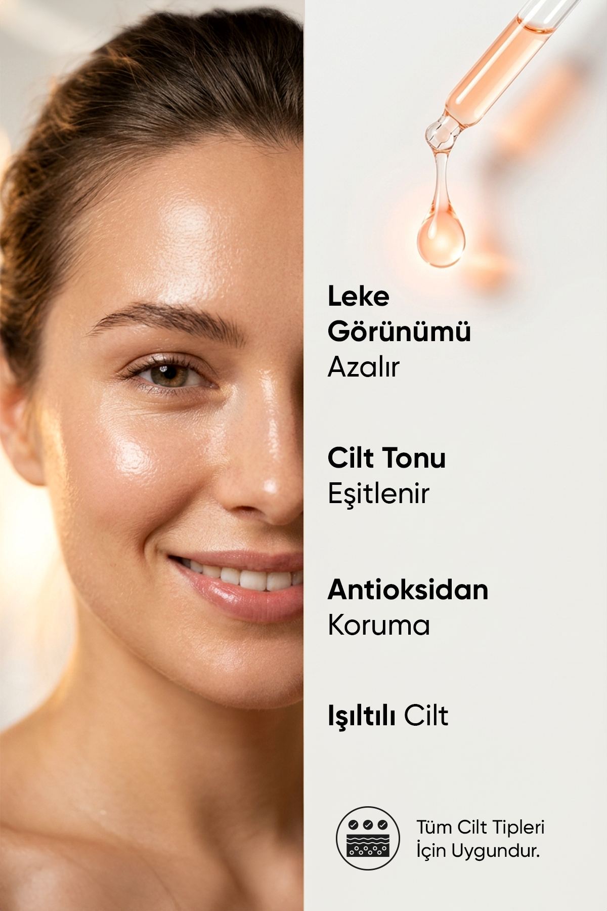 %10 C Vitamini Serum 3'lü Vitamin C Kompleksi 30 ml | Ferulic Acid | Hyaluronik Asit | Leke Karşıtı — YC-SKN-VCS-30 — تصویر 3 از 8