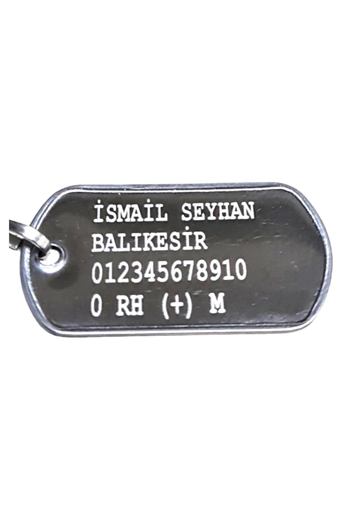 Seyhan Askeri Malzeme Orjinal Asker Künyesi - Lazer Kazıma - Army Dog tag görsel 4