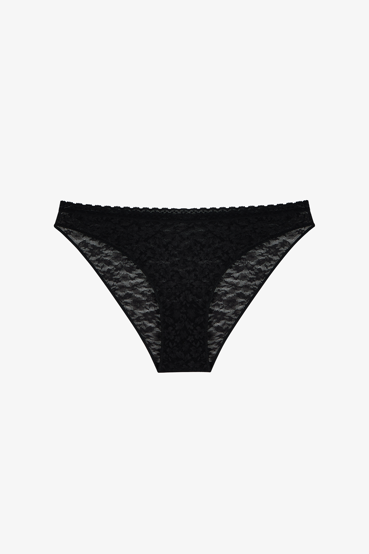 Black Easy Lace Lace V Model Slip Panties