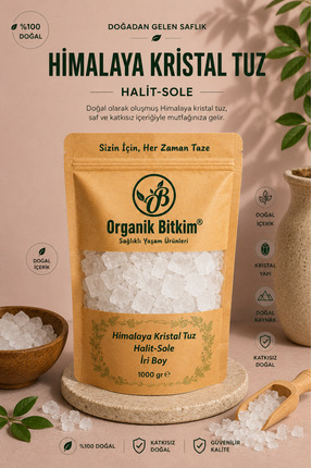 OB Organik Bitkim Halit Sole Himalaya Tuz Kristal 1000 gr