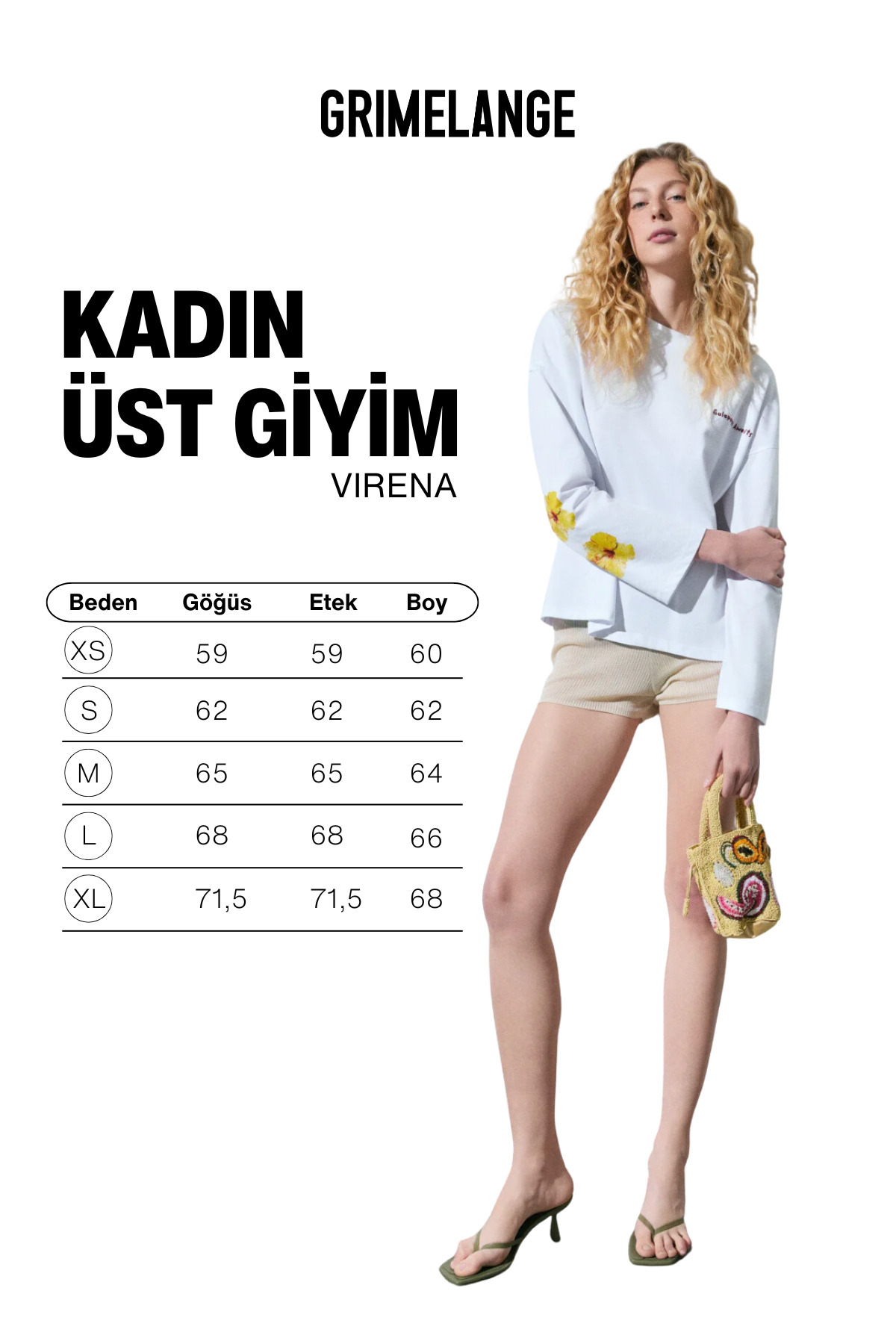 GRIMELANGE VIRENA Kadını %100 Pamuklu Baskı Ve Nakış Detaylı Uzun Kollu Beyaz T-Shirt görsel 6