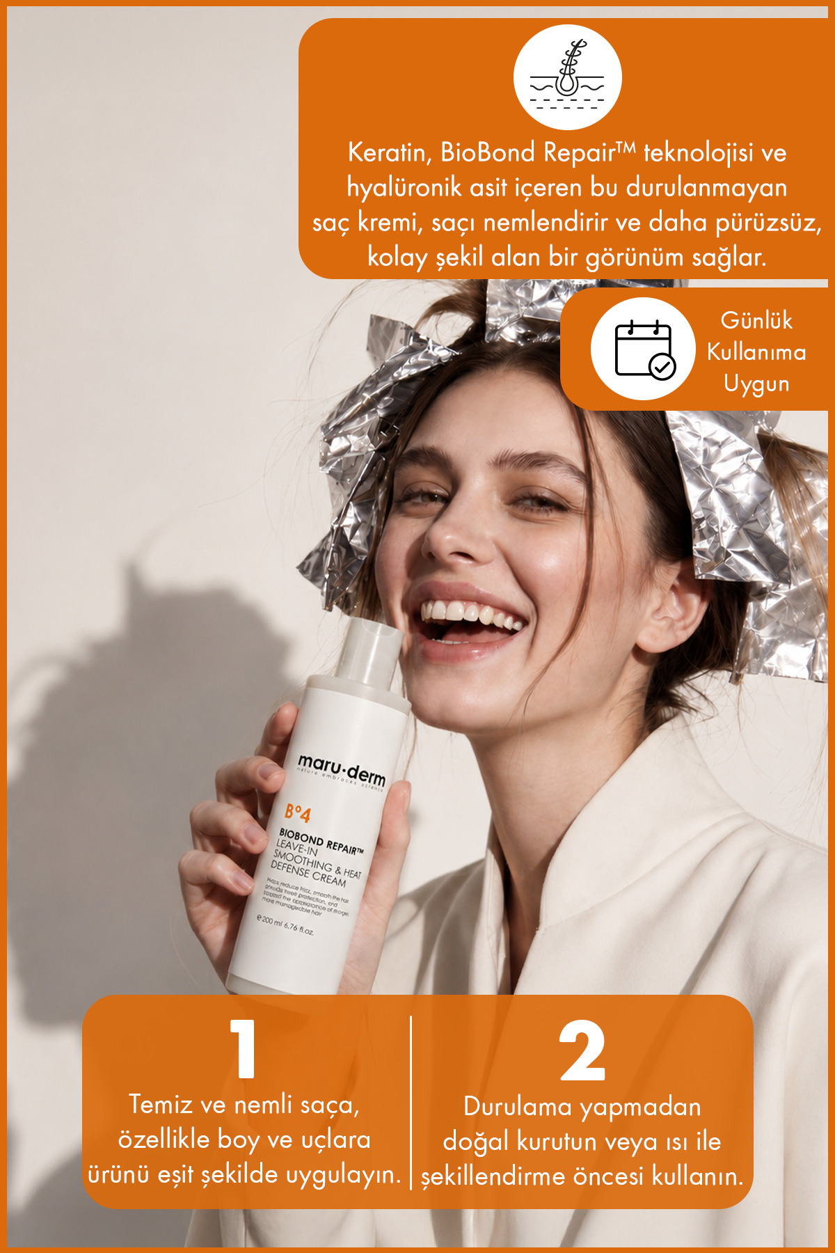 BioBond Repair™ Bağ Onarıcı Durulanmayan Isı Koruyucu Saç Kremi 200 ML — 8682397033445 — تصویر 3 از 7