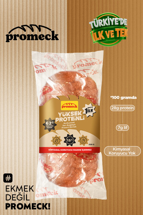 Promeck Yüksek Proteinli Kurkuminli Sarı Buğdaylı Prosort Ekmek 220 gr