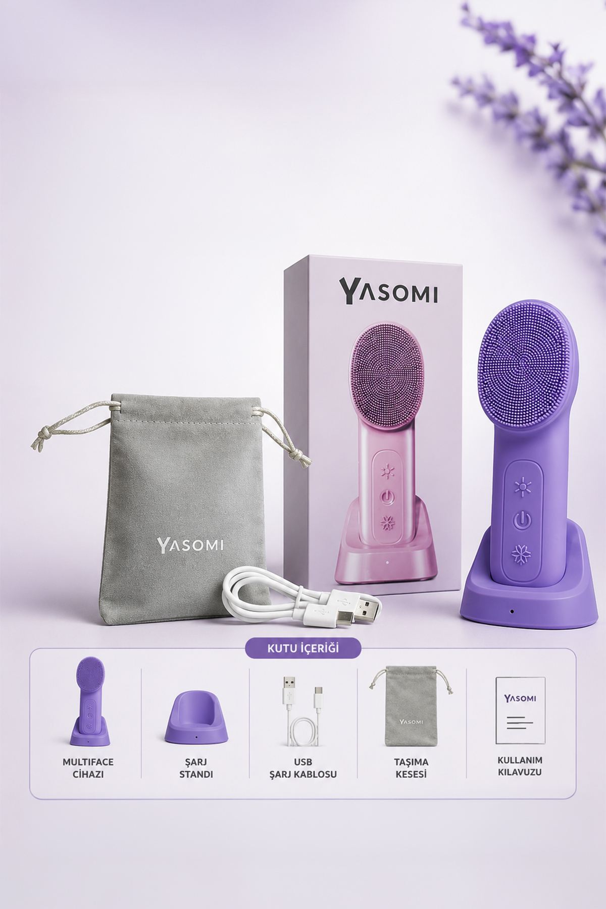 Carelux Şarj Edilebilir Yüz Temizleme Ve Masaj Cihazı, Mor — بنفش Carelux-yuz-temizleme — تصویر 9 از 9