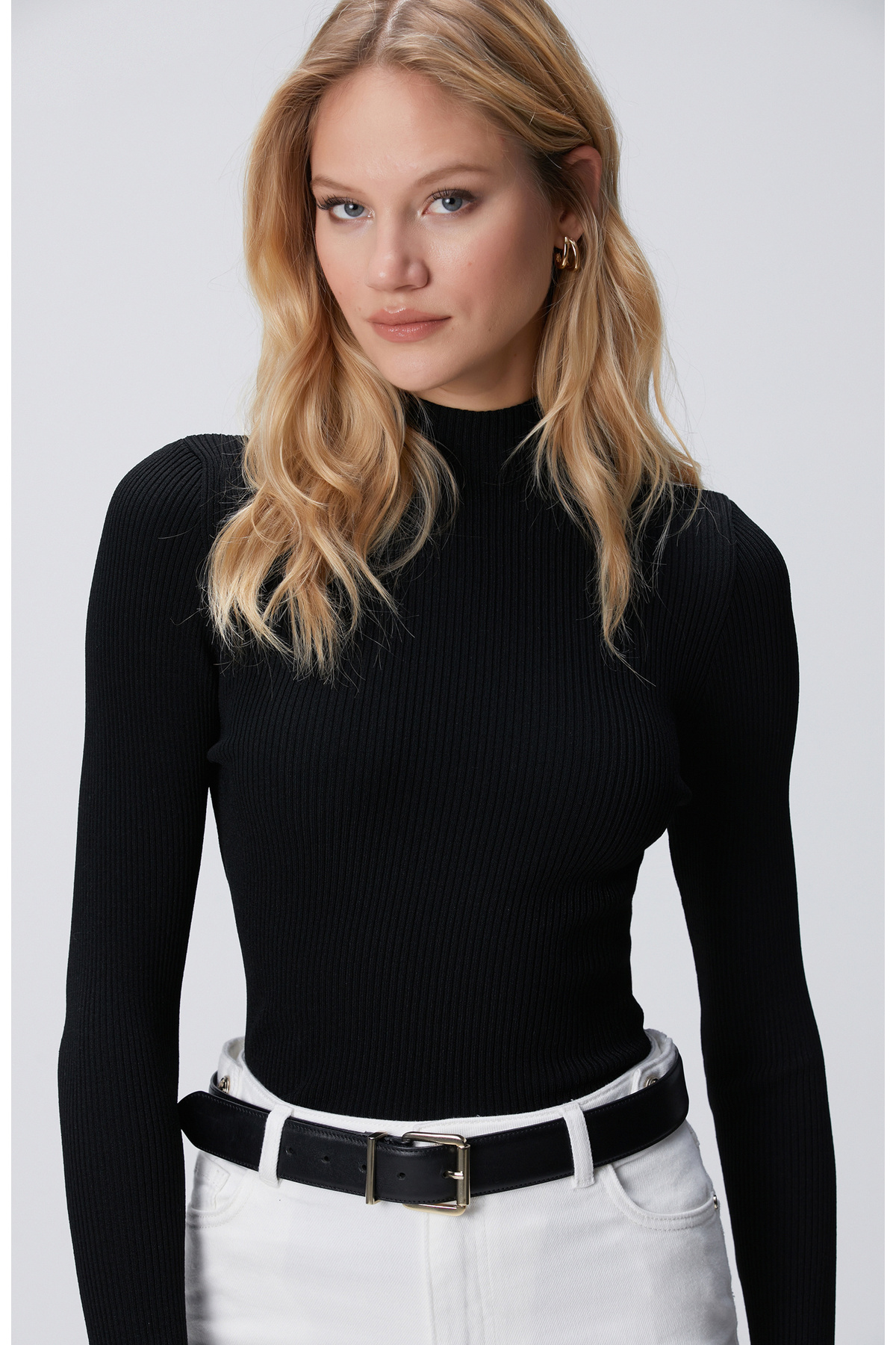 Network  Siyah Rayon Basic Kazak - Görsel 2