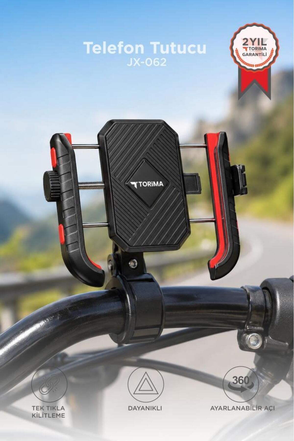 Torima Telefon Tutucu Motorsiklet Oto Aksesuarları JX062 Siyah
