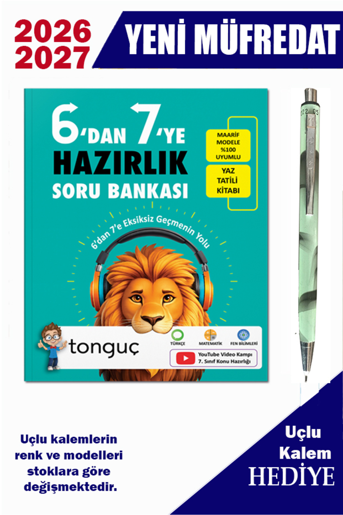 Tonguç Yayınları 6 dan 7 ye Hazırlık Soru Bnakası 2027 + Uçlu