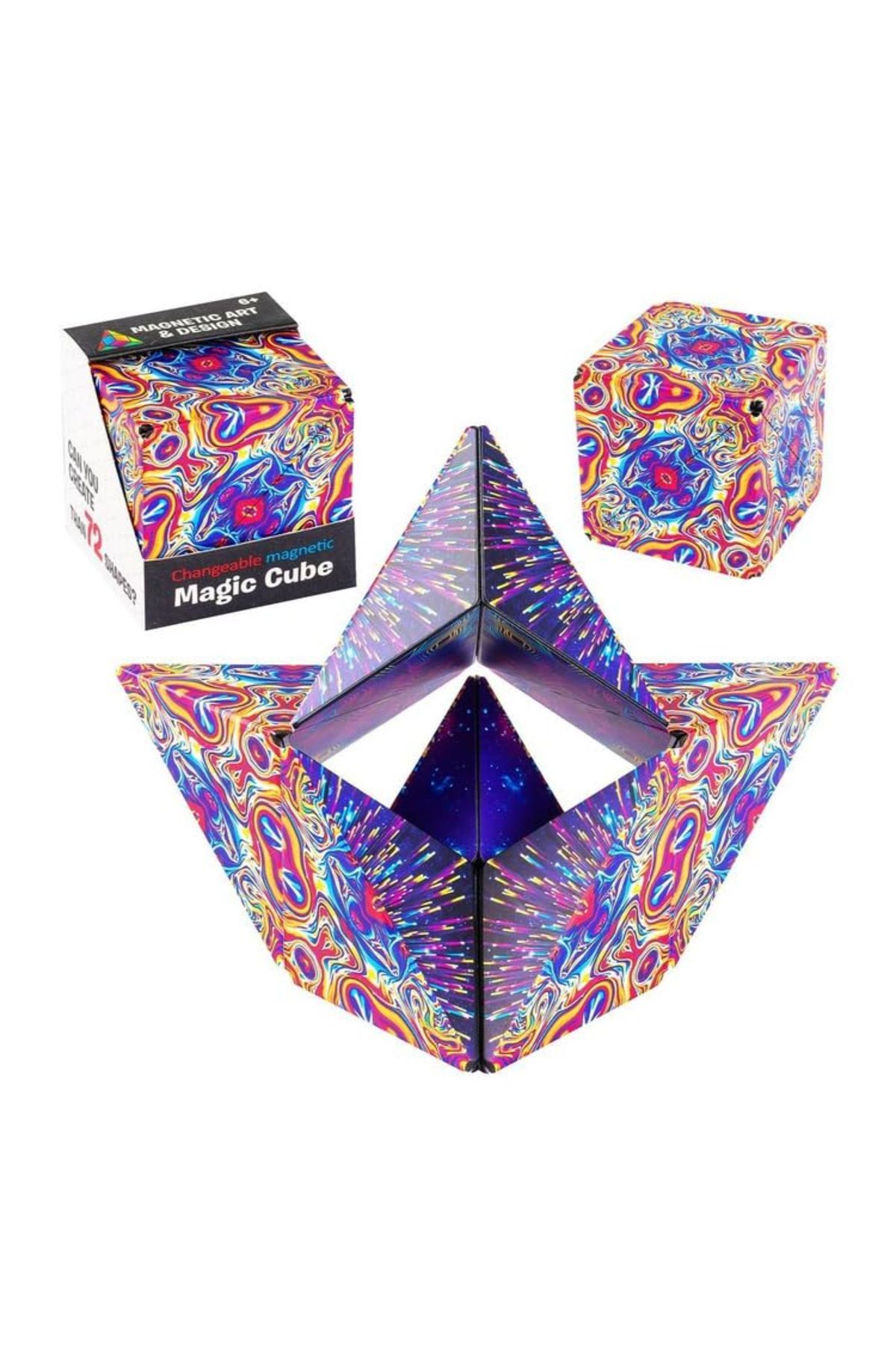 TOYFEST 3 Boyutlu Stress Giderici Manyetik Geometrik Mozaikli