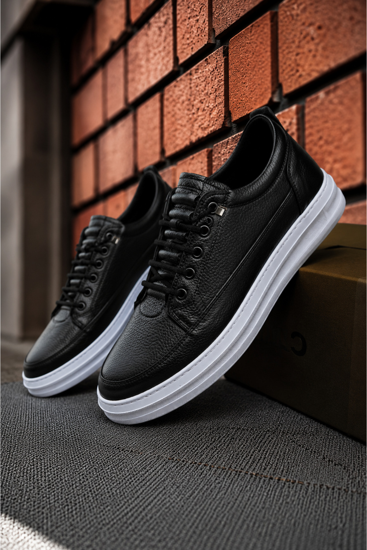 MY GROSS SHOES Erkek Siyah Akılı Bağcıklı Günlük Ortopedik Garantili Spor Ayakkabı görsel 7