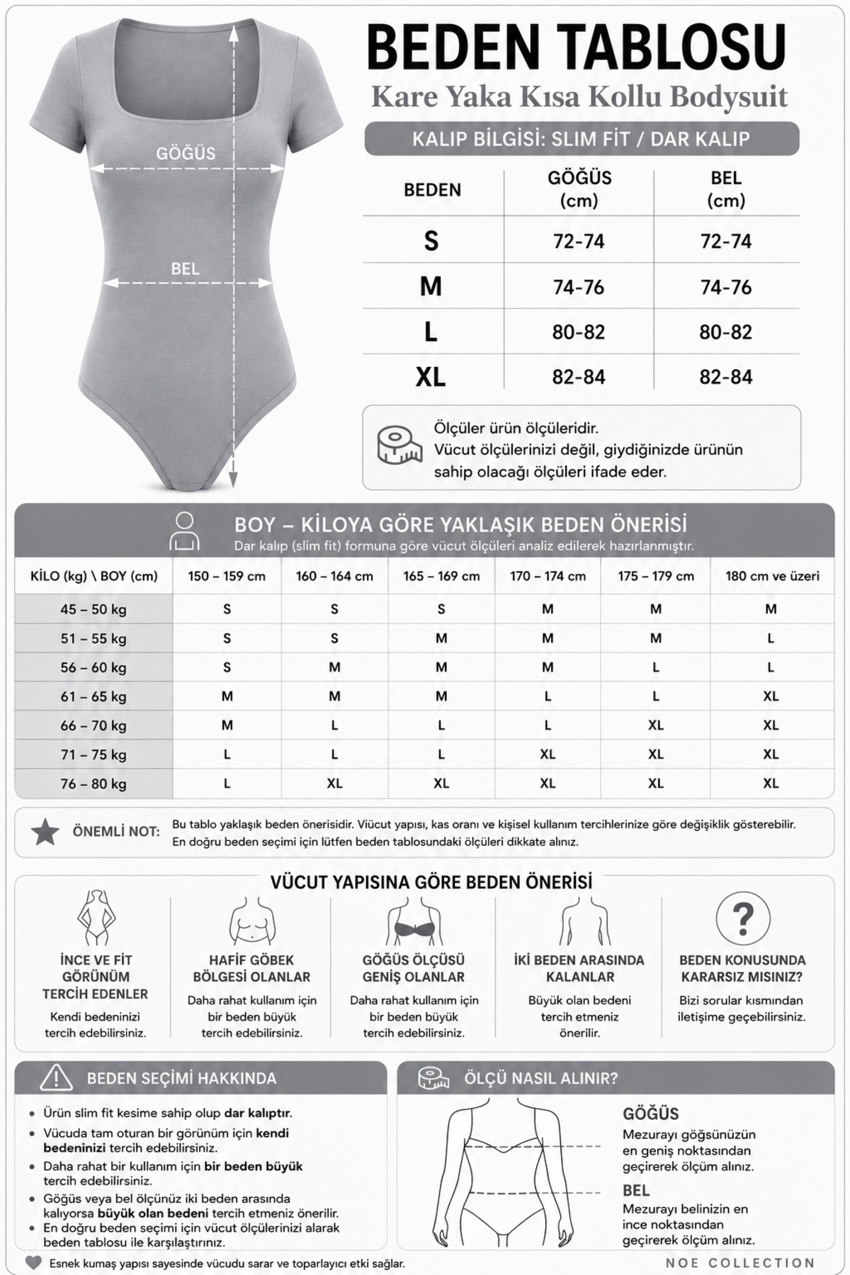 Kare Yaka Kısa Kollu Bodysuit 6