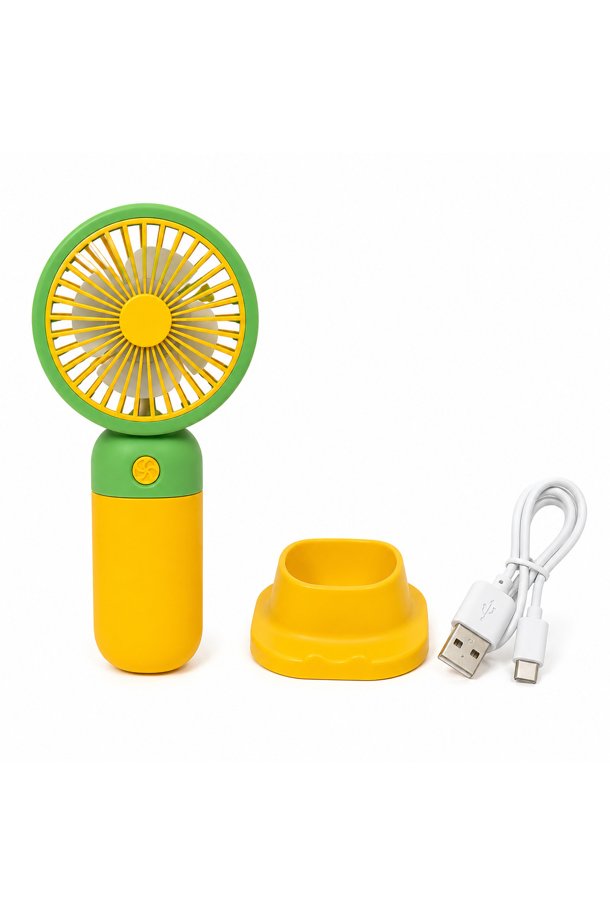 USB Şarjlı Mini El Fanı Çiçek Tasarımlı 3 Kademeli Masaüstü ve Taşınabilir Kullanım