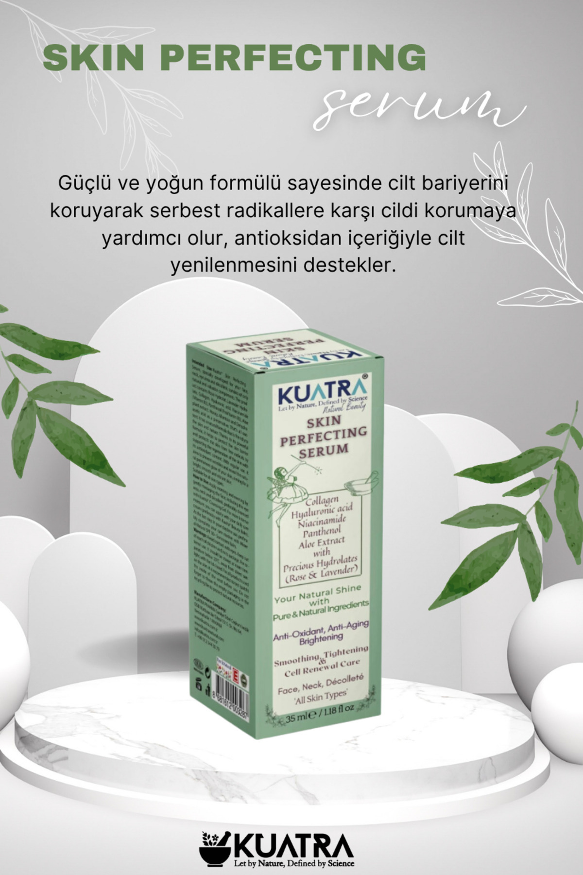 Skin Perfecting Serum (COLLAGEN - HYALURONİC ACİD- NİACİNAMİDE-PANTHENOL-ALOE-ROSE- LAVENDER) — TYC00319562794 — تصویر 6 از 9