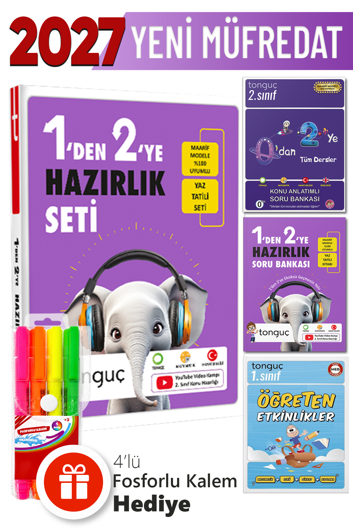みつぼん様 リクエスト 10点 まとめ商品 Tonguç Yayınları 1'den 2'ye Hazırlık Seti 3 Kitap+ Hediyeli