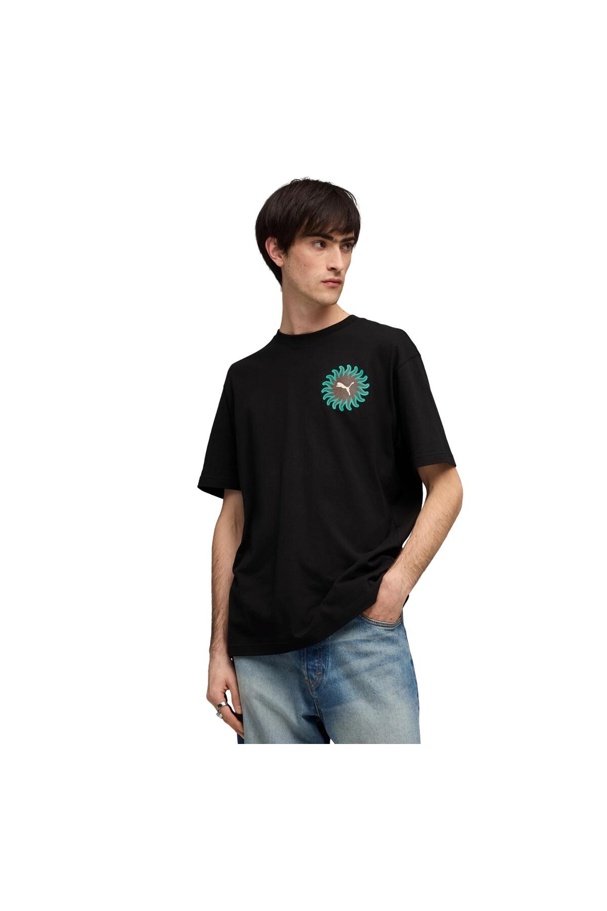 tyaruさん　1006 Puma 634395-01 Sunset Drıve Relaxed Tee Erkek T-Shirt Siyah