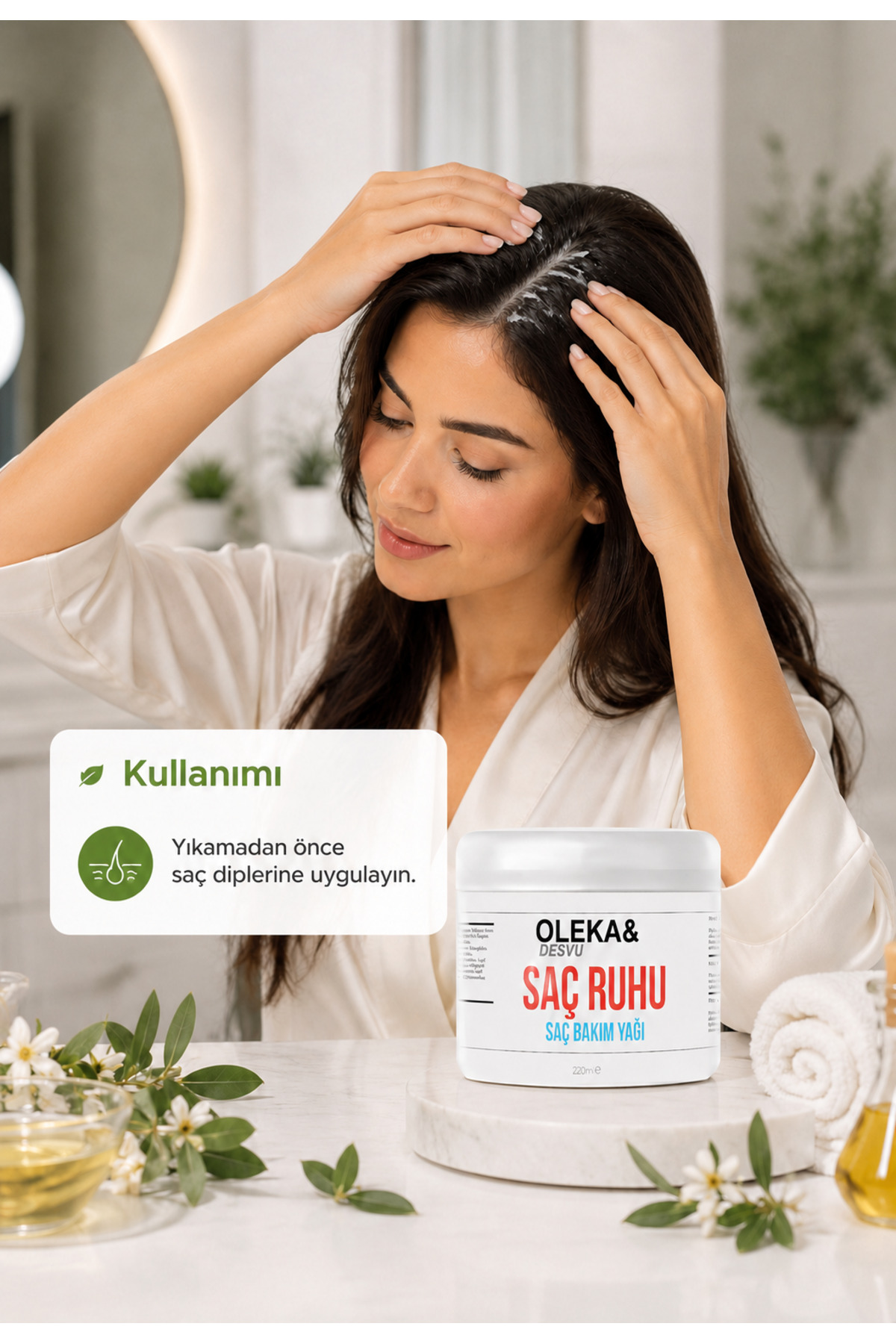 Saç Ruhu Bitkisel Saç Bakım Yağı, Hızlı Saç Uzatan Dökülme Karşıtı Onarıcı Dolgunlaştırıcı — 8683675683031 — تصویر 2 از 7
