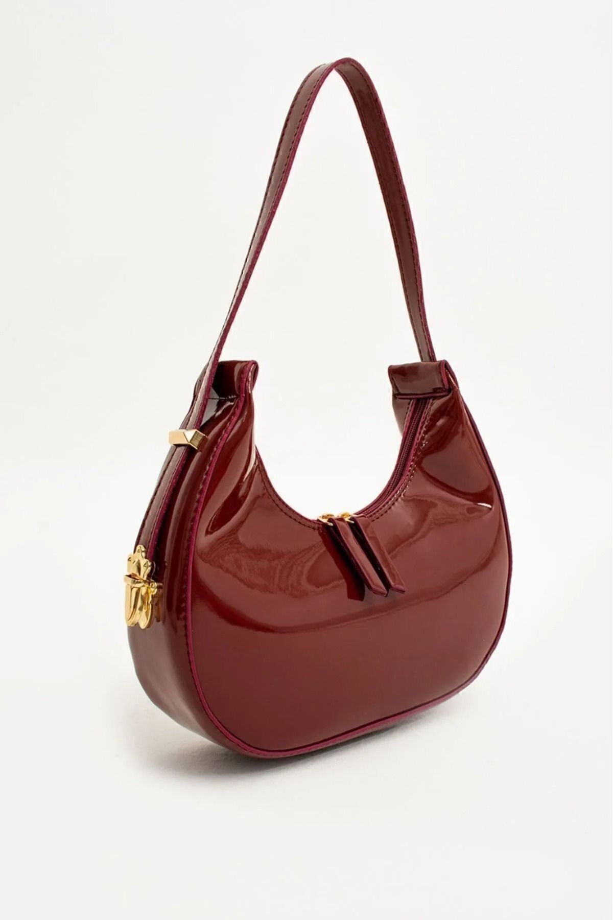 Mybag Rugan Deri Baget Kadın Kol Çantası - Cherry Bag Model