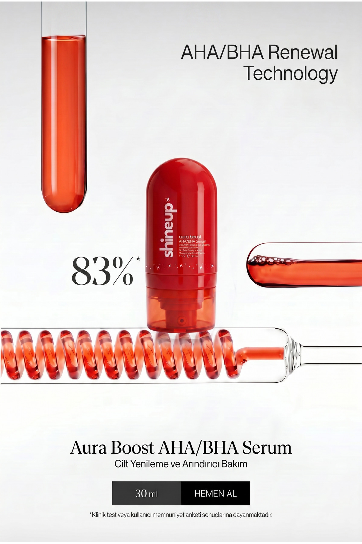 Aura Boost AHA BHA Serum 30 ml | %10 AHA %2 BHA Peeling Etkili Cilt Tonu Eşitleyici & Yenileyici — AURABOOST-001 — تصویر 6 از 7