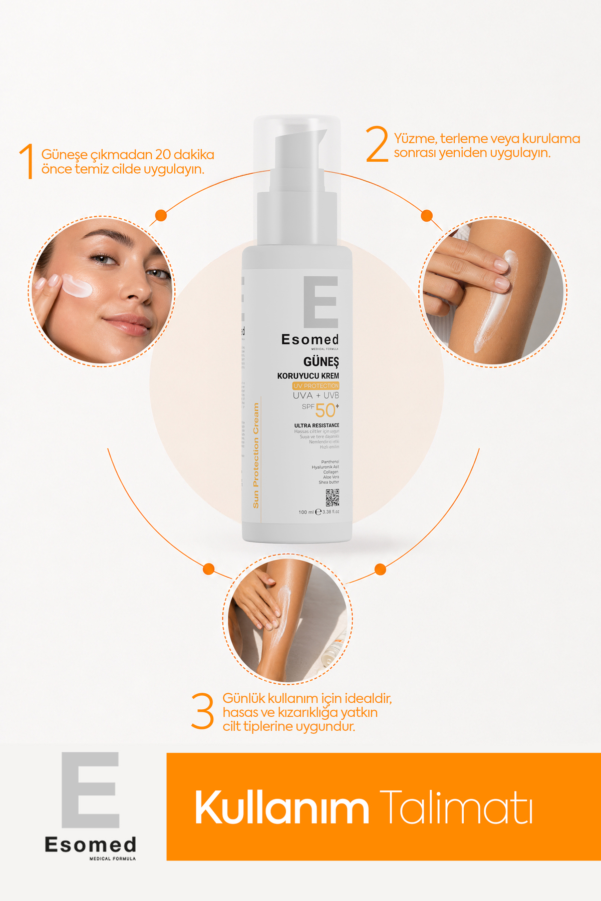 Daha Hassas Ciltler İçin Güneş Kremi SPF50+ Yüksek Koruma Göz Yakmayan Terletmeyen Leke Karşıtı Aydınlatıcı Etkili — pigment-soft — تصویر 5 از 9