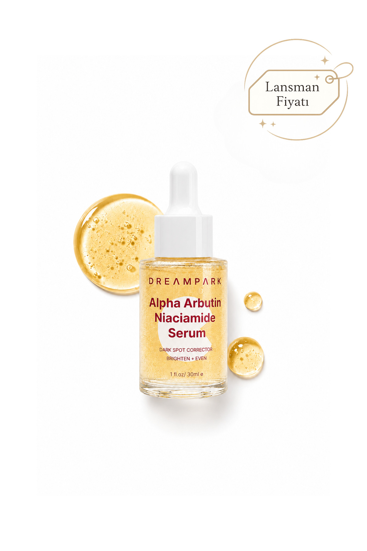 DREAMPARK Leke Görünümü Karşıtı, Cilt Tonu Eşitleyici Alpha Arbutin & Niacinamide Serum 30 ml — ARBUTIN0001
