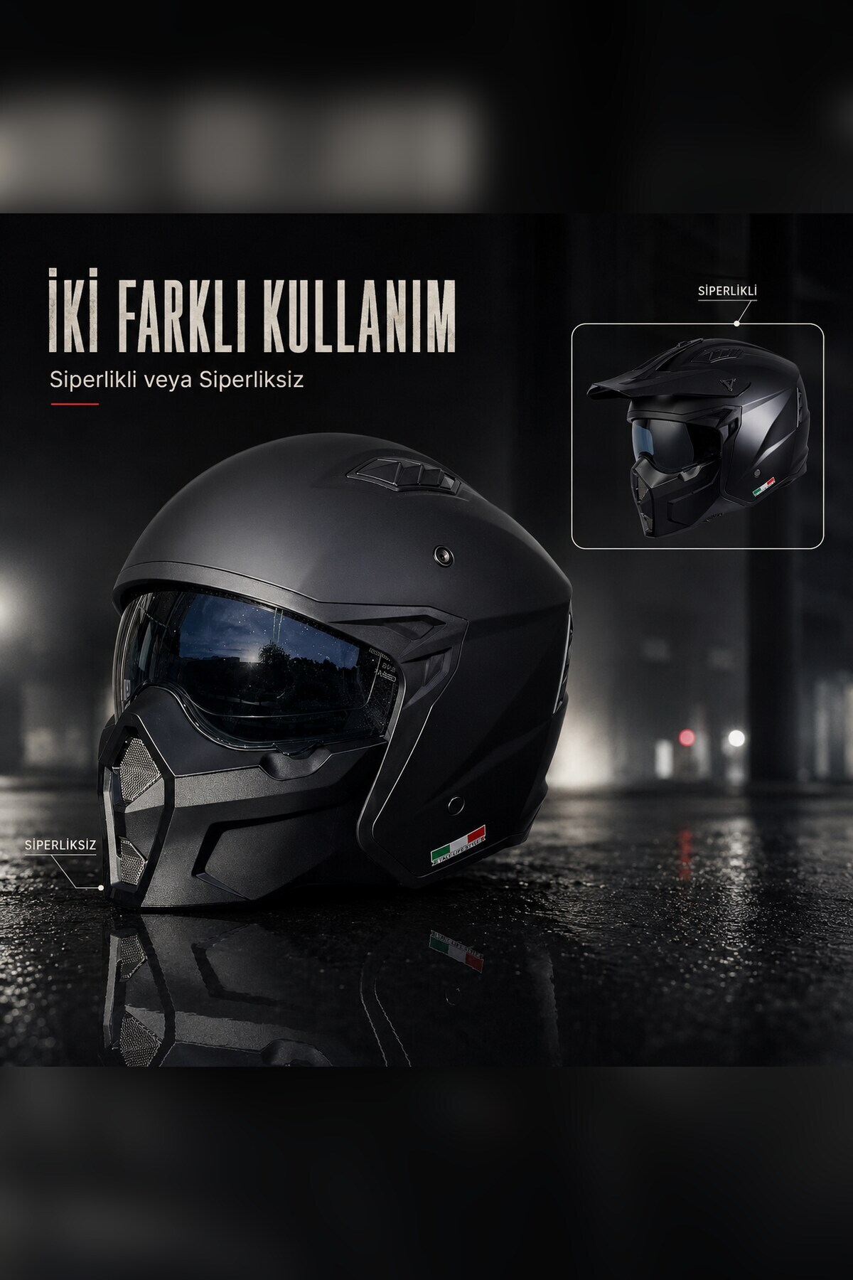 YYK Sway SW-X1 SEUL Modüler Motosiklet Kask