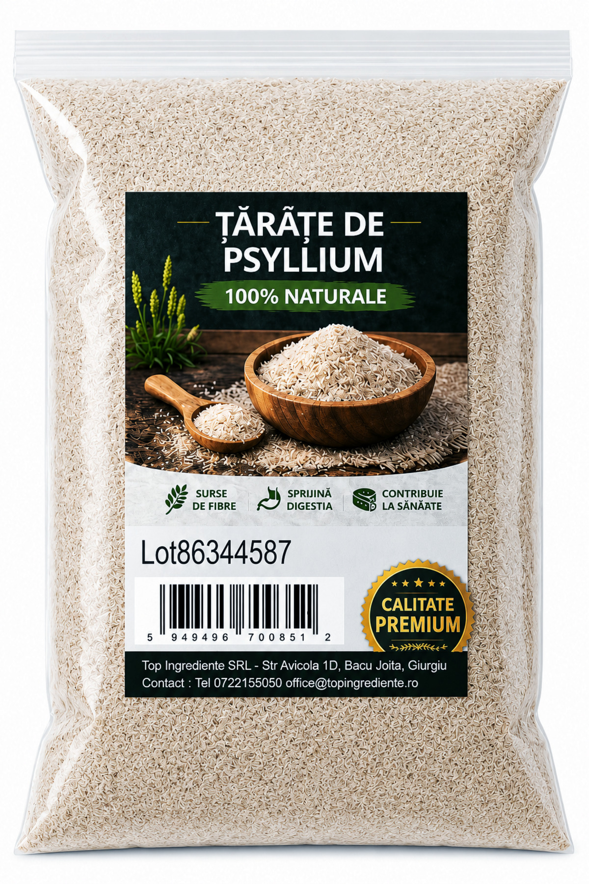 Top Ingrediente Tarate de Psyllium - 1KG