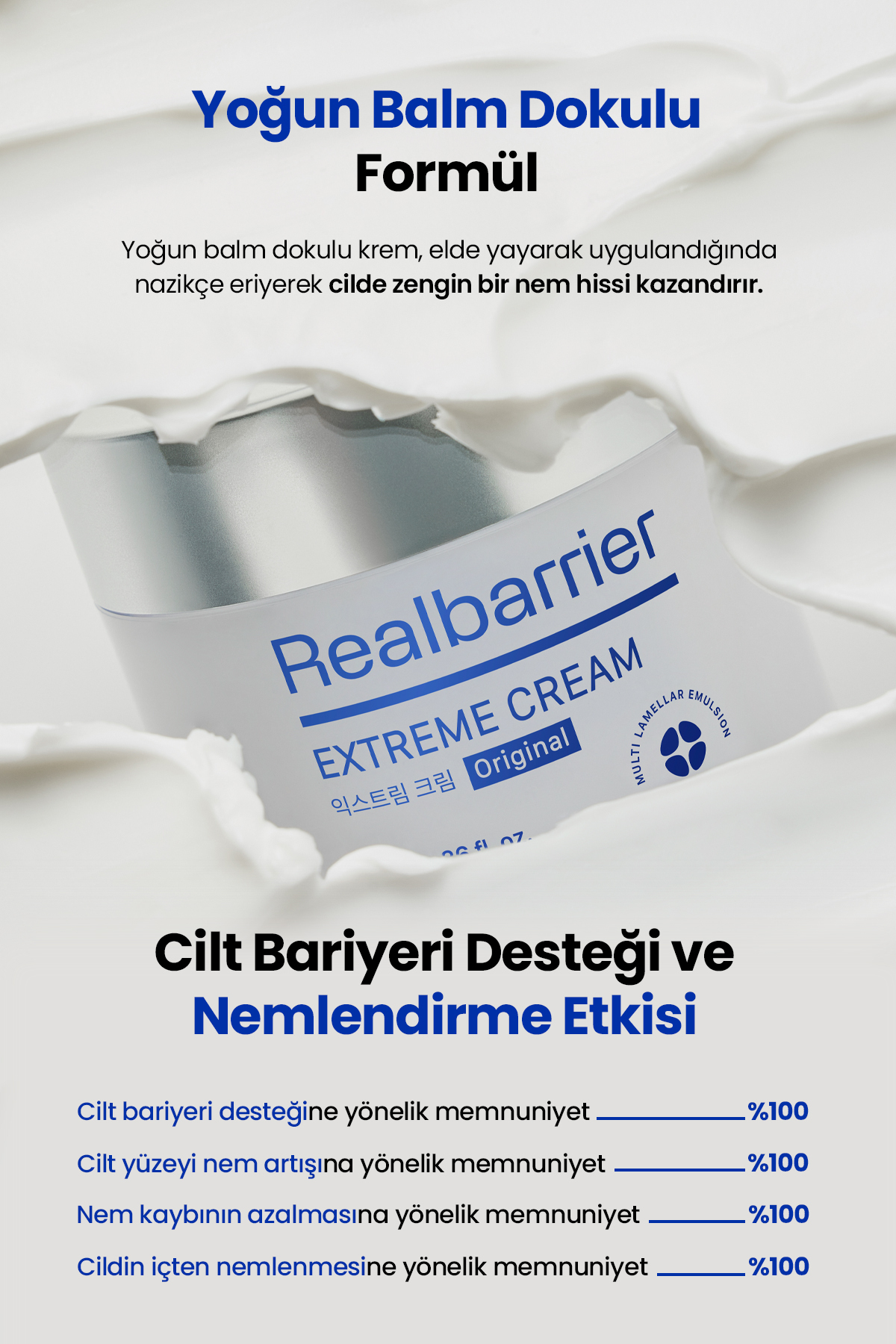 Hassaslaşmış Cilt Bariyerini Destekleyen Yoğun Nemlendirici Krem REALBARRIER Extreme Cream Original — RB02 — تصویر 3 از 9