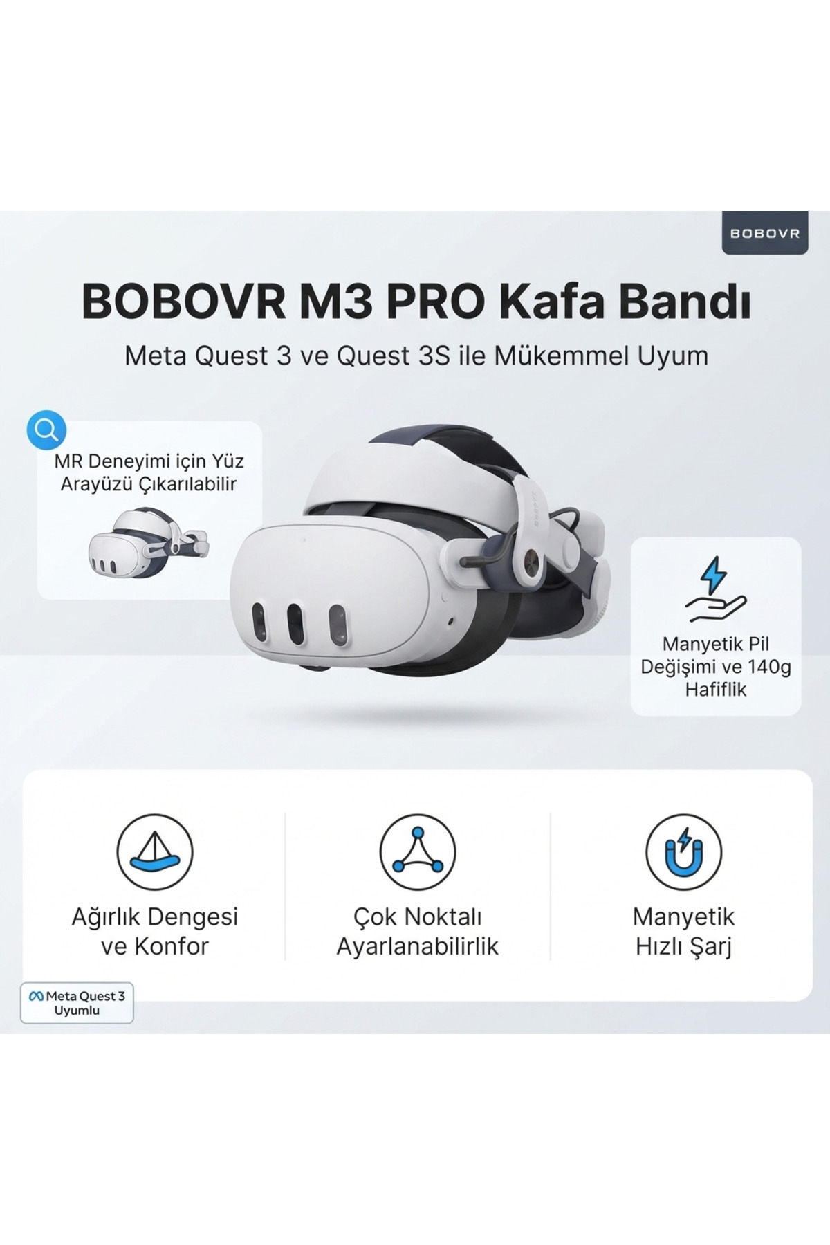 Aka BOBOVR M3 Pro Battery Pack Head Strap Accessories, Compatible