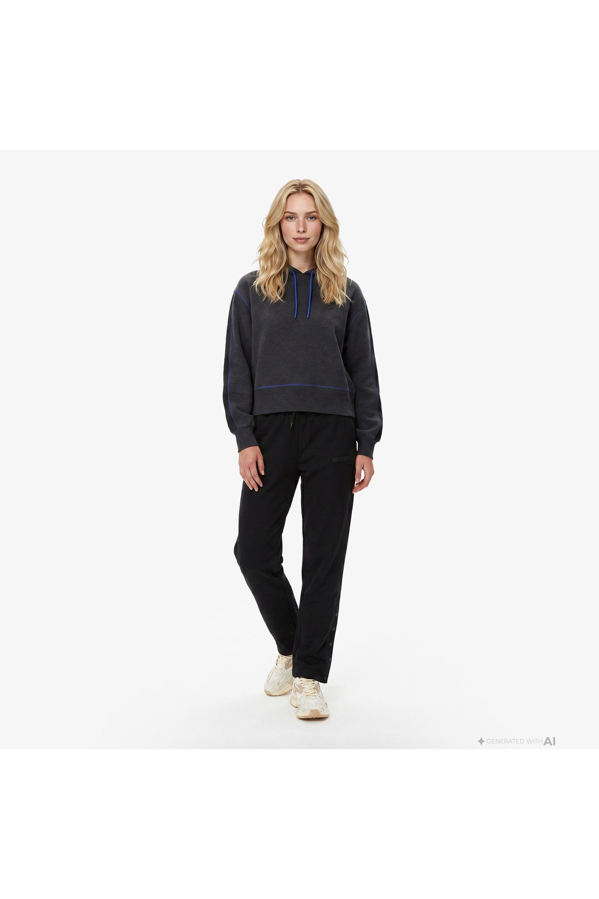Lacoste Straight Fit Kadın Siyah Eşofman Altı görsel 3
