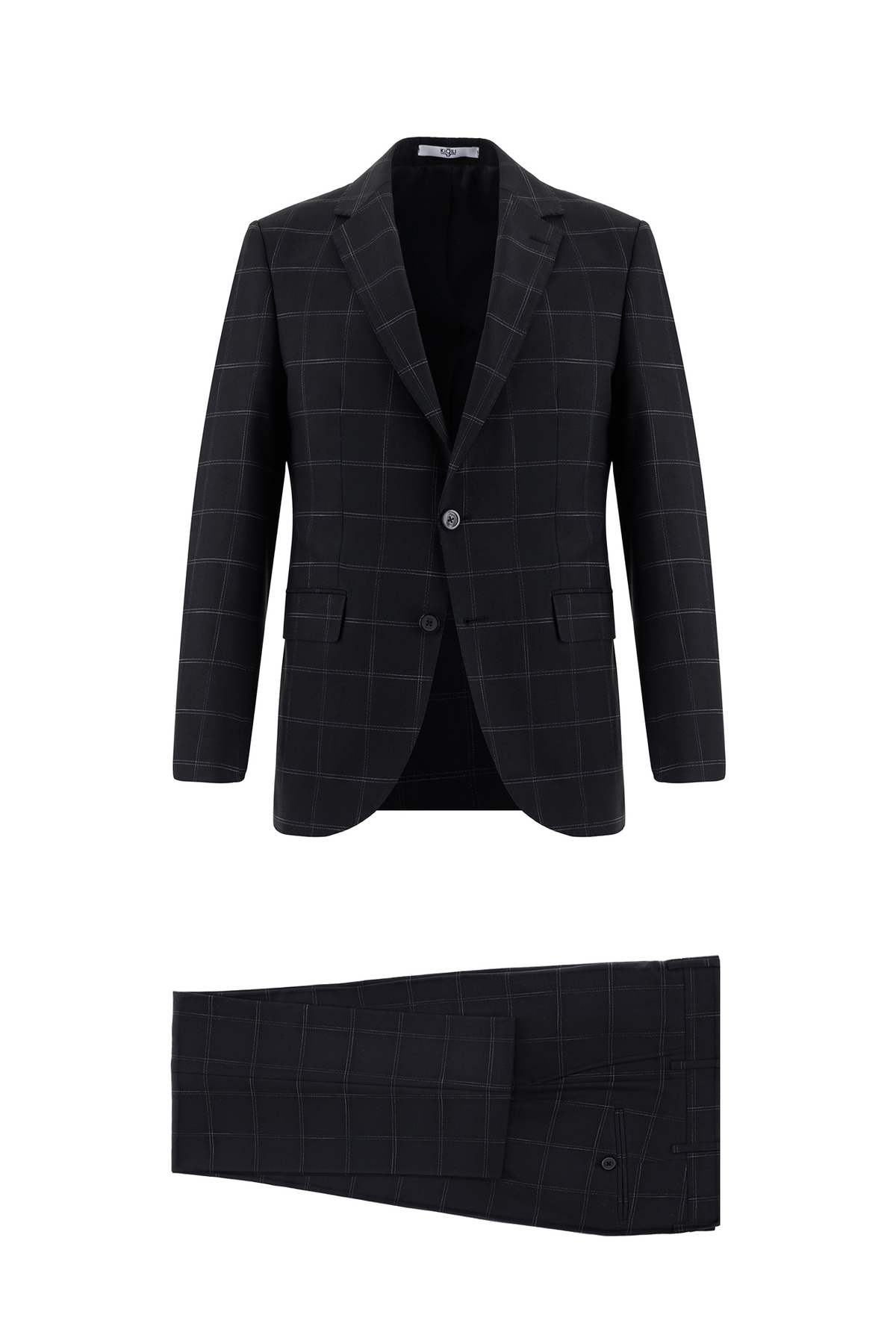 Kiğılı 7 Drop Slim Fit Dar Kesim Ekose Takım Elbise