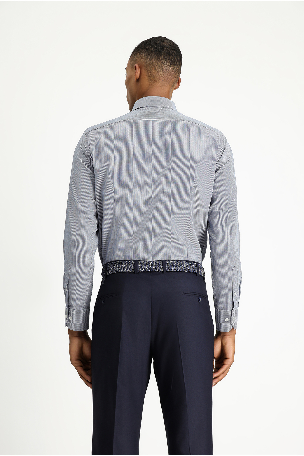 Kiğılı Uzun Kol Slim Fit Dar Kesim Klasik Desenli Pamuklu Kolay Ütülenebilir Gömlek görsel 5