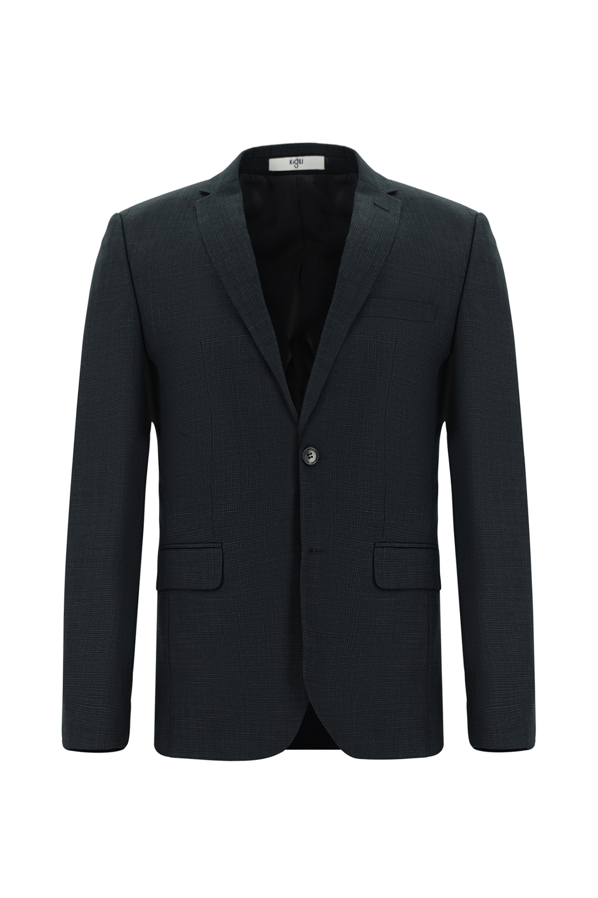 7 Drop Super Slim Fit Eksra Dar Kesim Desenli Takım Elbise — خاکستری KSSZ1E70AR002 — تصویر 2 از 5