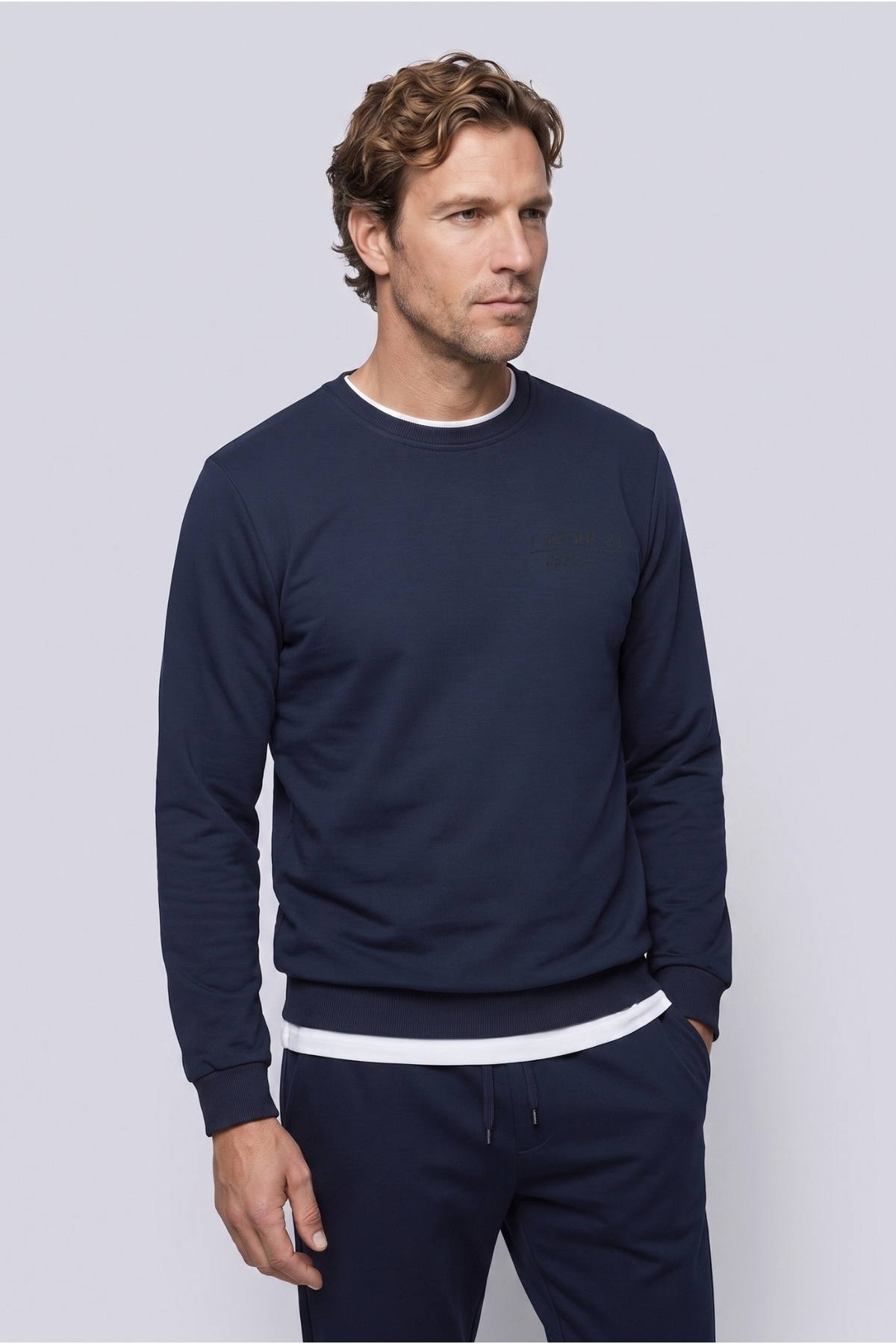 Kiğılı Bisiklet Yaka Regular Fit Baskılı Pamuklu Sweatshirt görsel 3