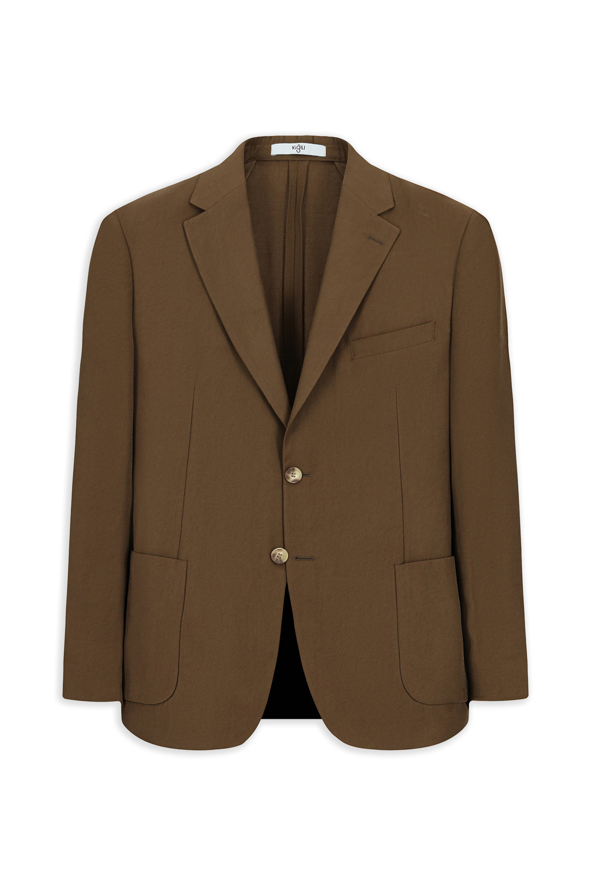 Kiğılı 7 Drop Slim Fit Dar Kesim Mono Yaka Toba Cep Beli Lastikli Desenli Modal Karışımlı Takım Elbise görsel 2