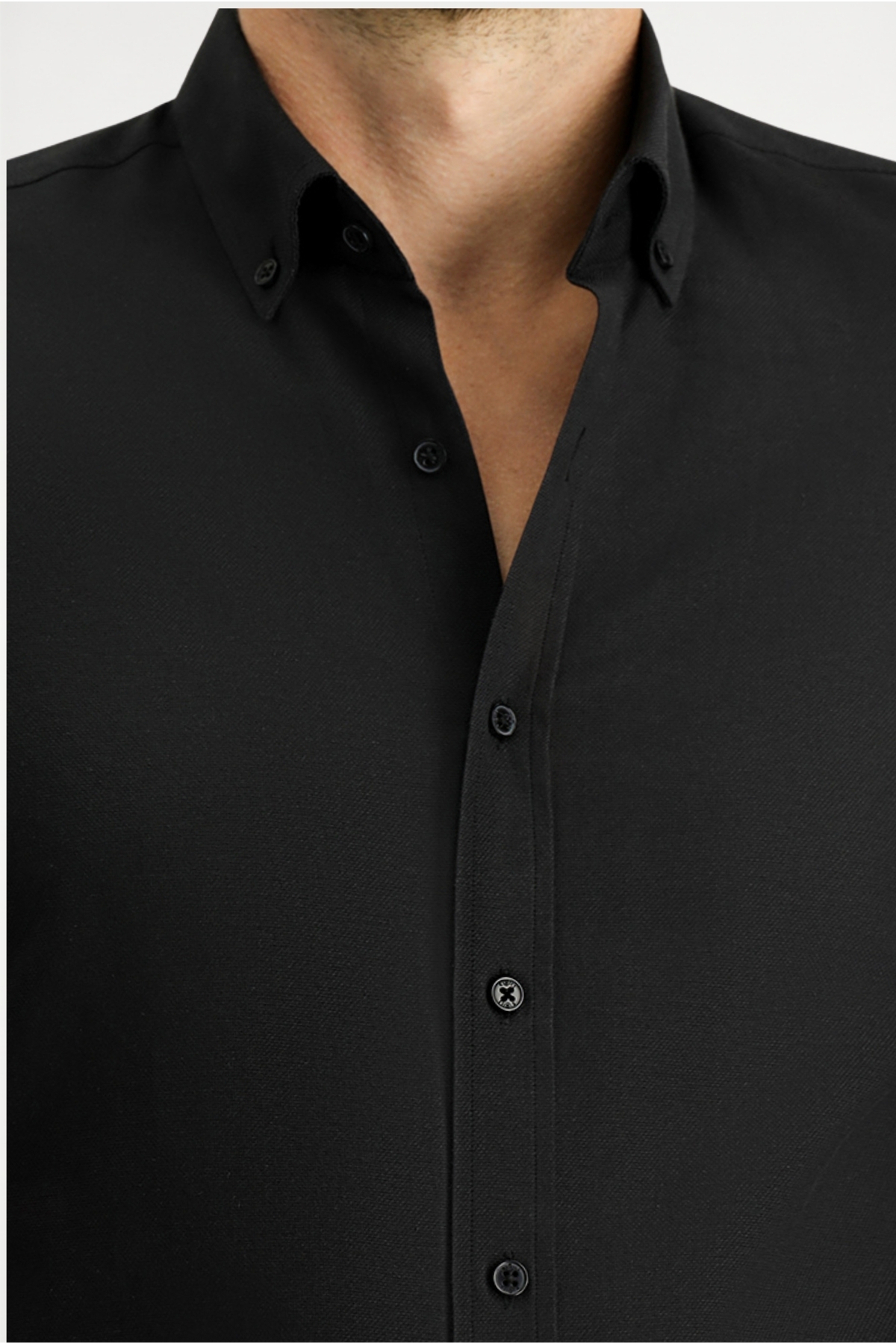 Kiğılı Uzun Kol Slim Fit Düğmeli Yaka Pamuklu Kolay Ütülenebilir 4 Mevsim Oxford Gömlek görsel 4