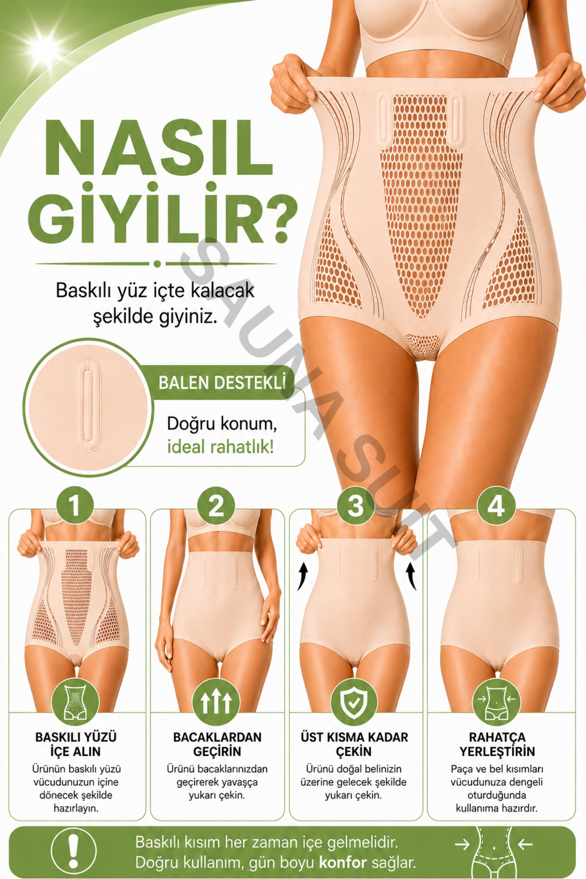 SAUNA SUIT Kadın Korse İyonizer Lazer Kesim Korse V-Kontrol Bel Göbek Popo Sıkılaştırıcı Korse Külot görsel 3