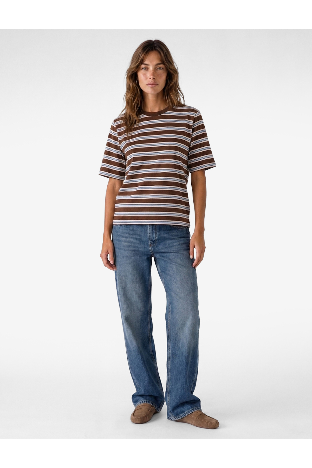 Koton Regular Fit Crew Neck Striped Short Sleeve T-Shirt