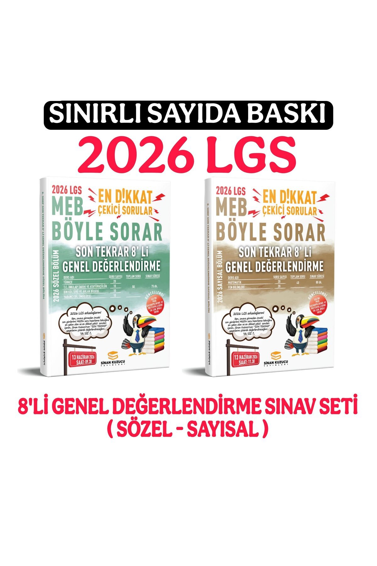SİNAN KUZUCU YAYINLARI 2026 LGS SON TEKRAR 8'Lİ GENEL