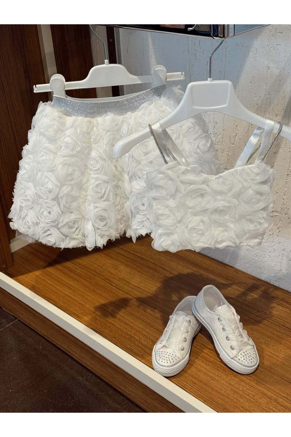 moona kids 3-8 Yaş Kız Çocuk 2'Li Abiye