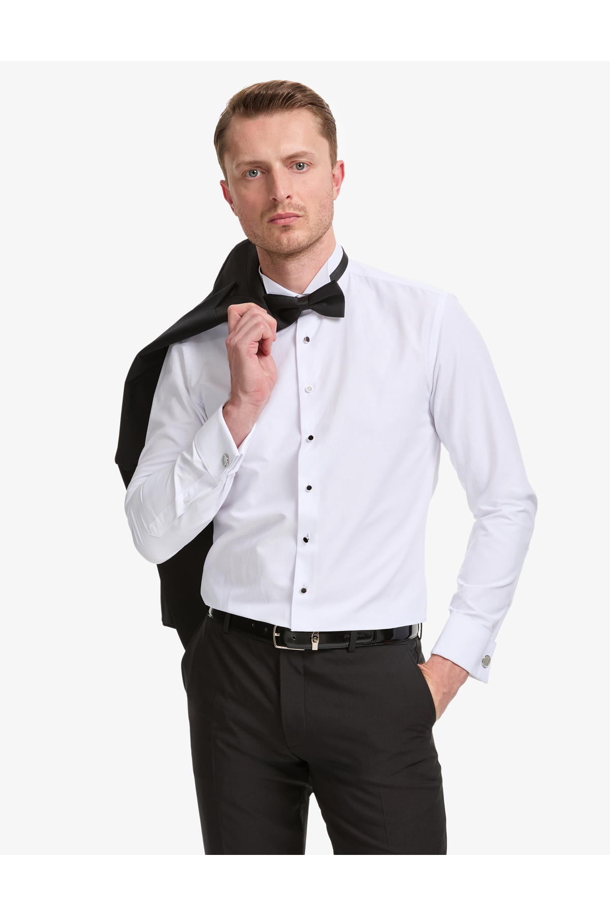 پیراهن مردانه سفید اسلیم فیت مدل 50324016-VR013 پیر کاردین پیراهن Pierre Cardin