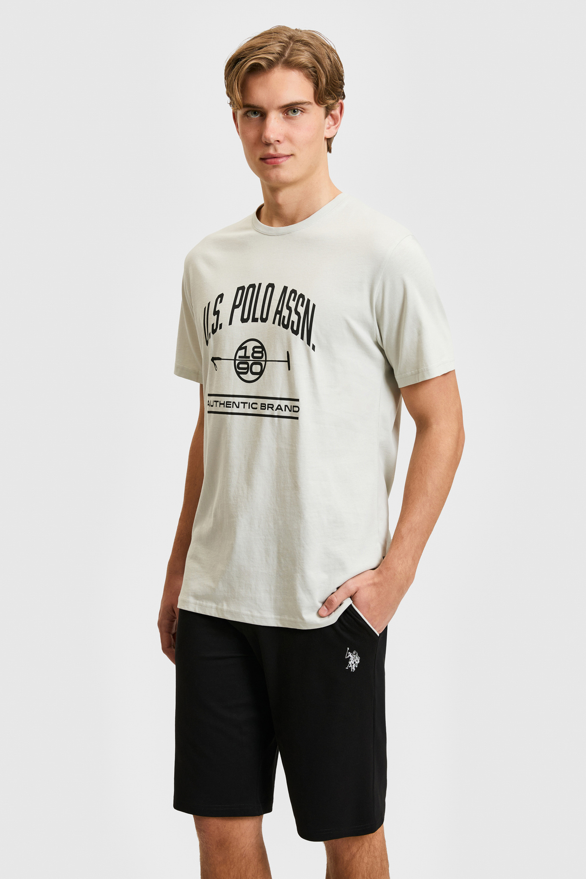 ست پیژامه و لباس خواب مردانه یقه گرد | یو اس پولو U.S. Polo Assn. 50326139 TR - تصویر 4