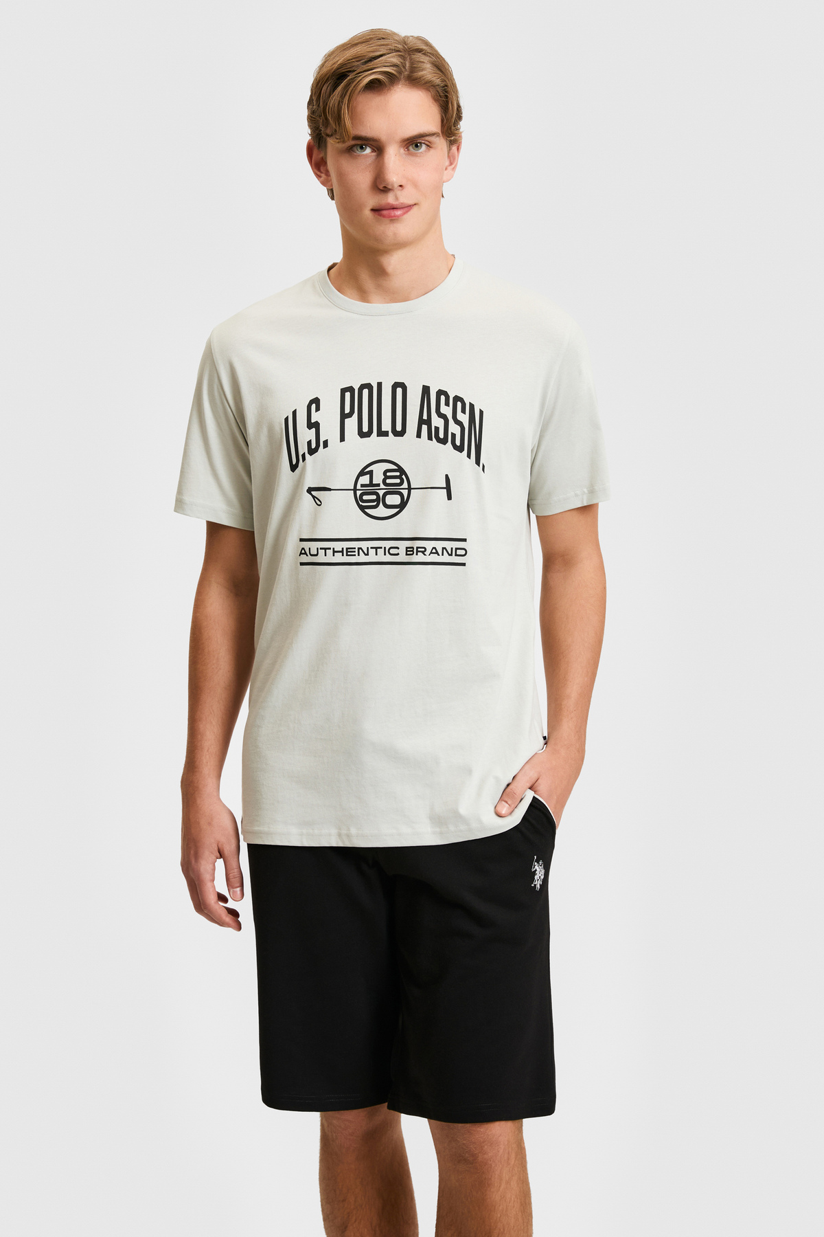 ست پیژامه و لباس خواب مردانه یقه گرد | یو اس پولو U.S. Polo Assn. 50326139 TR - تصویر 3