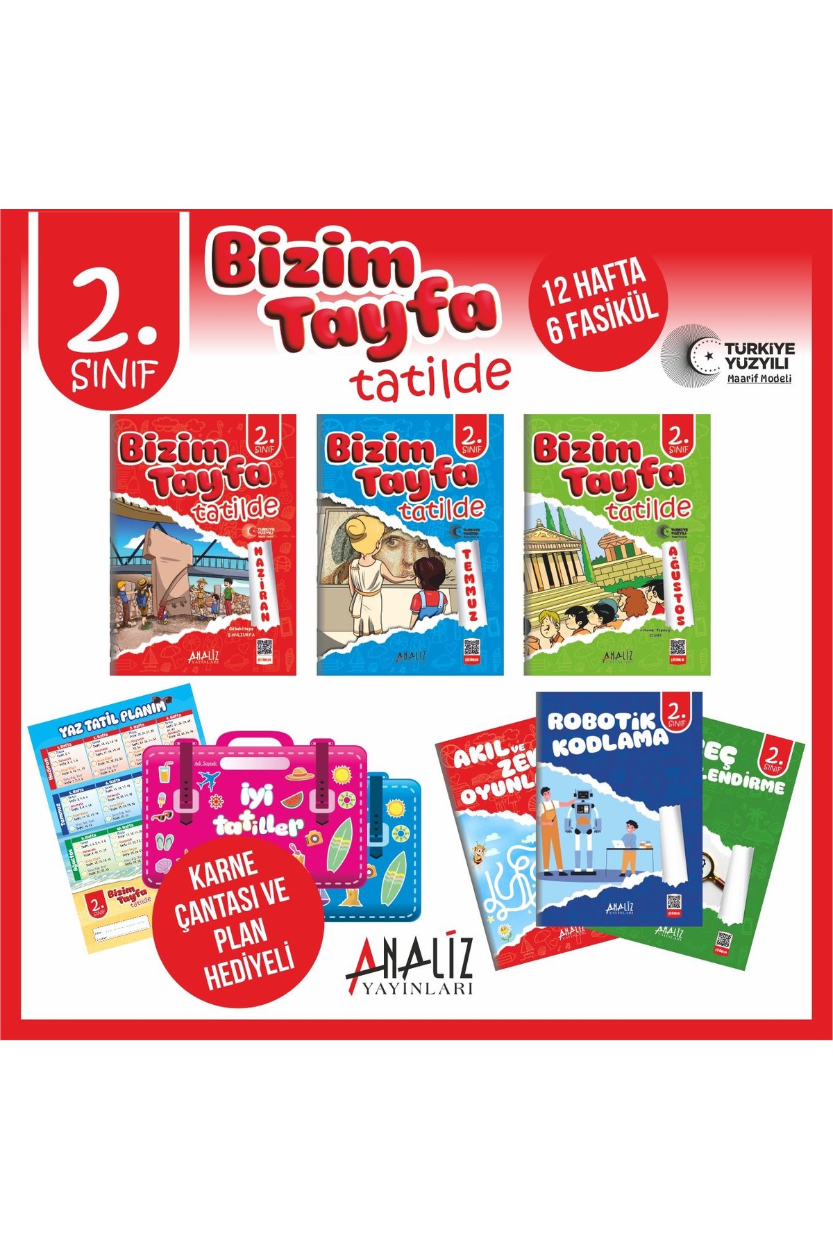 Analiz Yayınları 2.SINIF BİZİM TAYFA TATİLDE (3 ANA KİTAP+YAZ