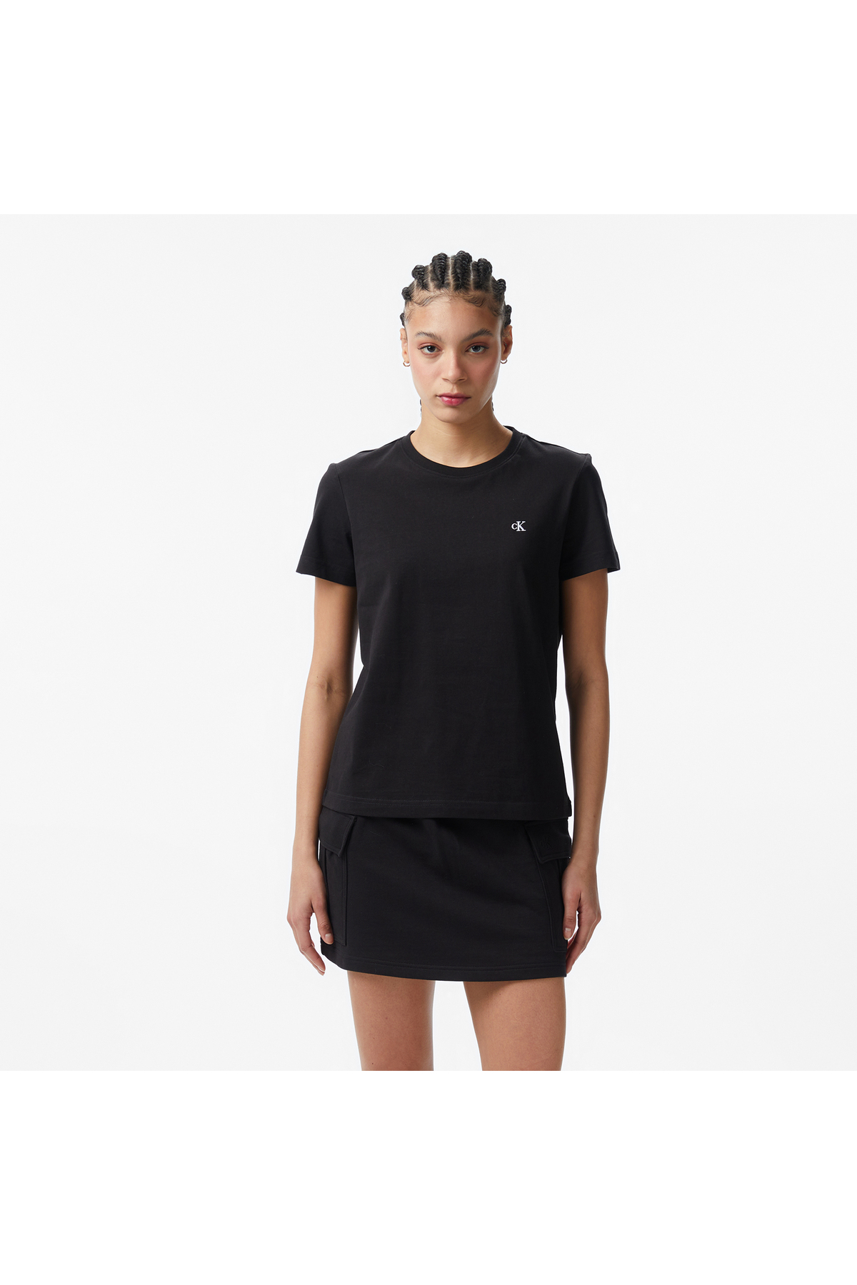 Calvin Klein Monogram Kadın Siyah T-Shirt