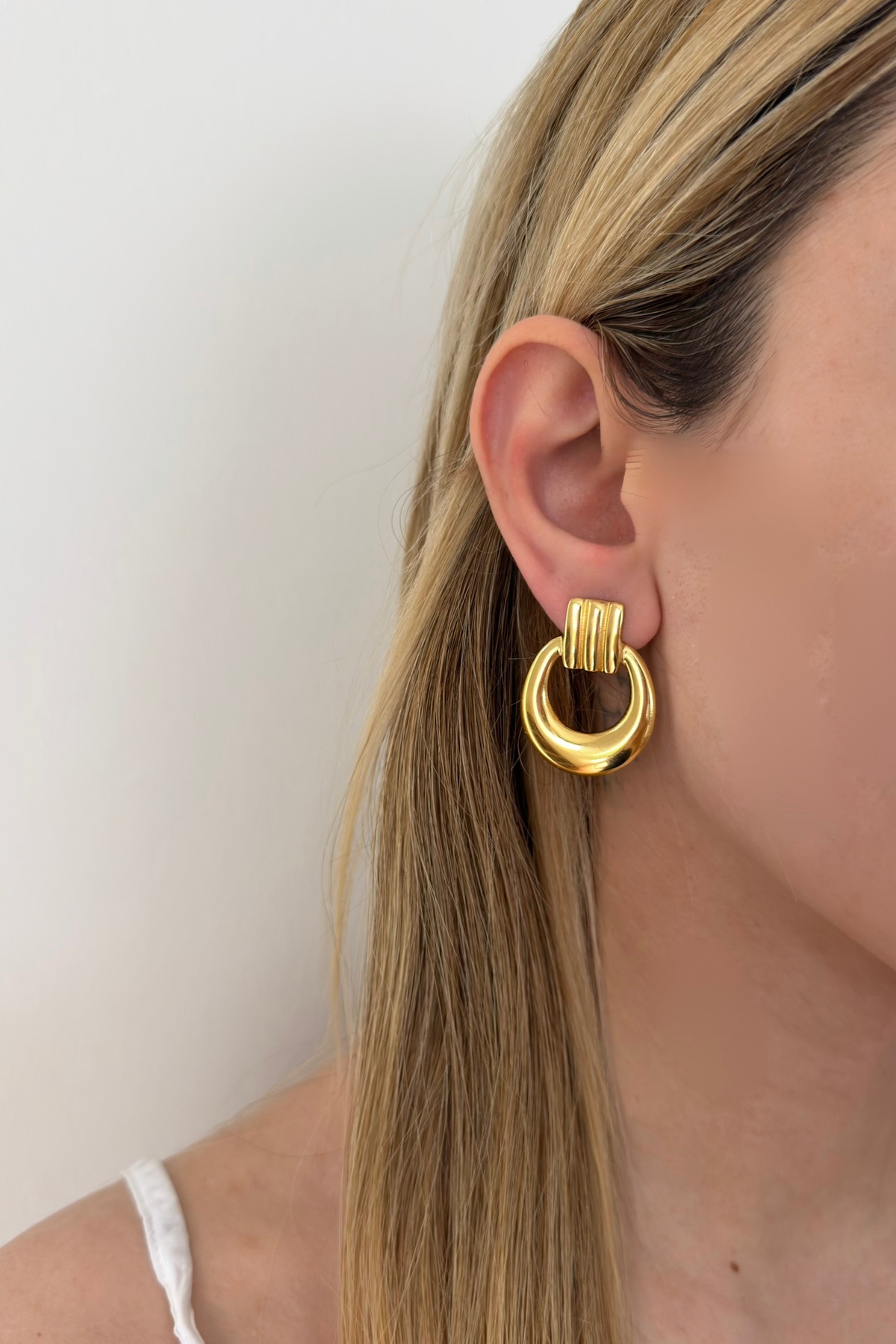Steel Modern Gold Earrings