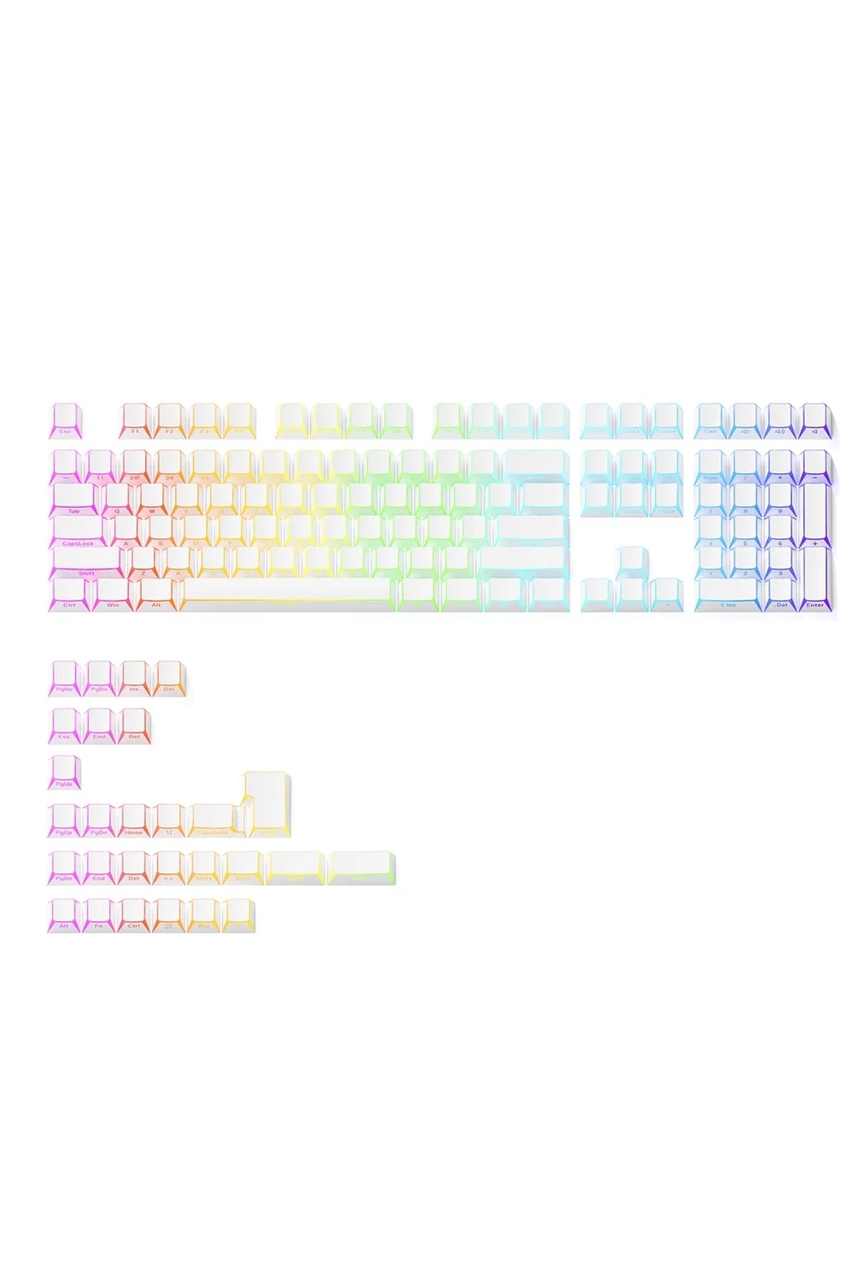 Meyer Gaming XVX Shadow Edge 136 Tuş Işık Geçiren Keycaps Tuş