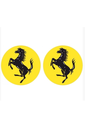 Motodizayn Ferrari Sticker Takım Sarı 5X5cm