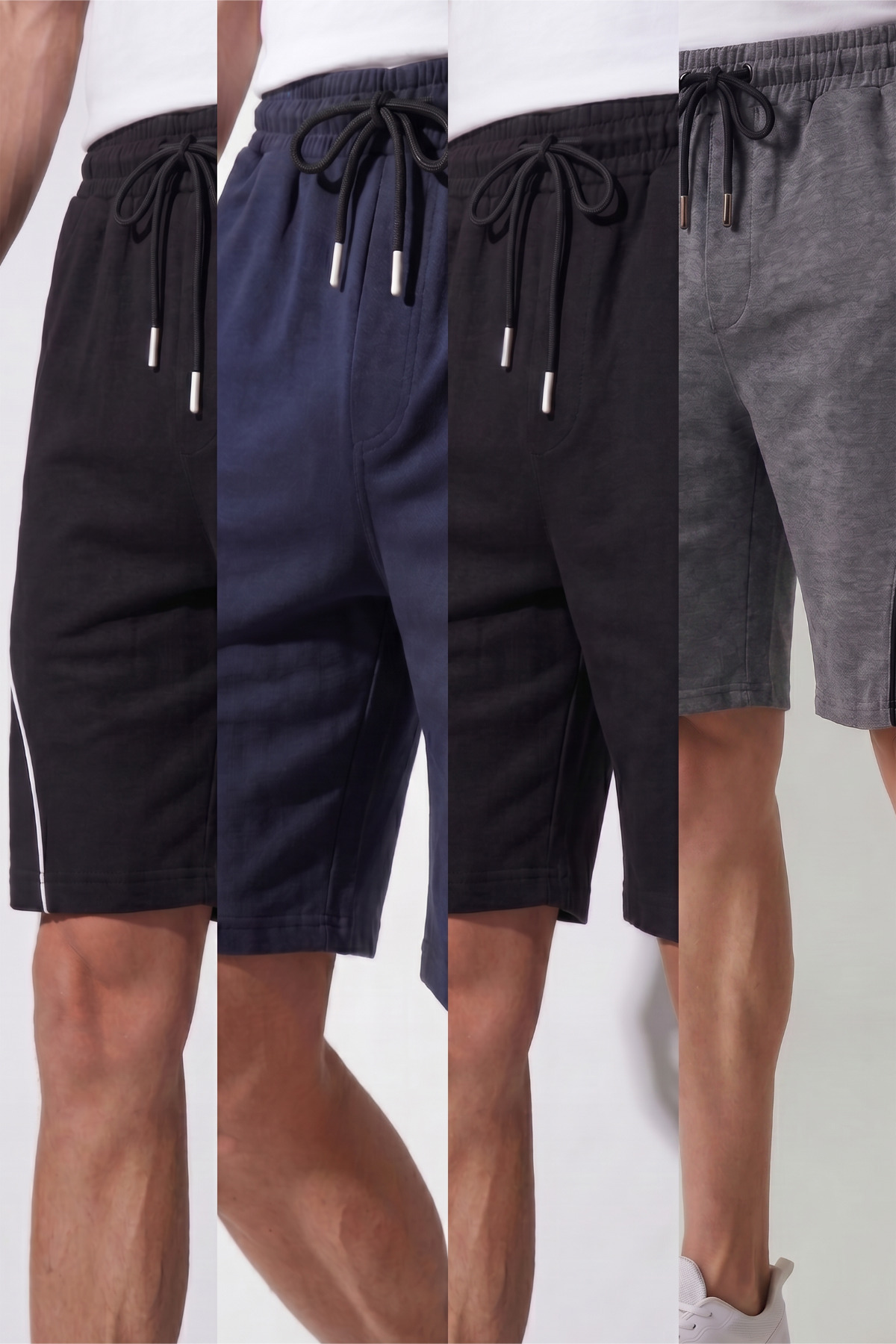 Men's 4-Pack Advantageous Shorts with Front Fastening Zipper Back Pocket